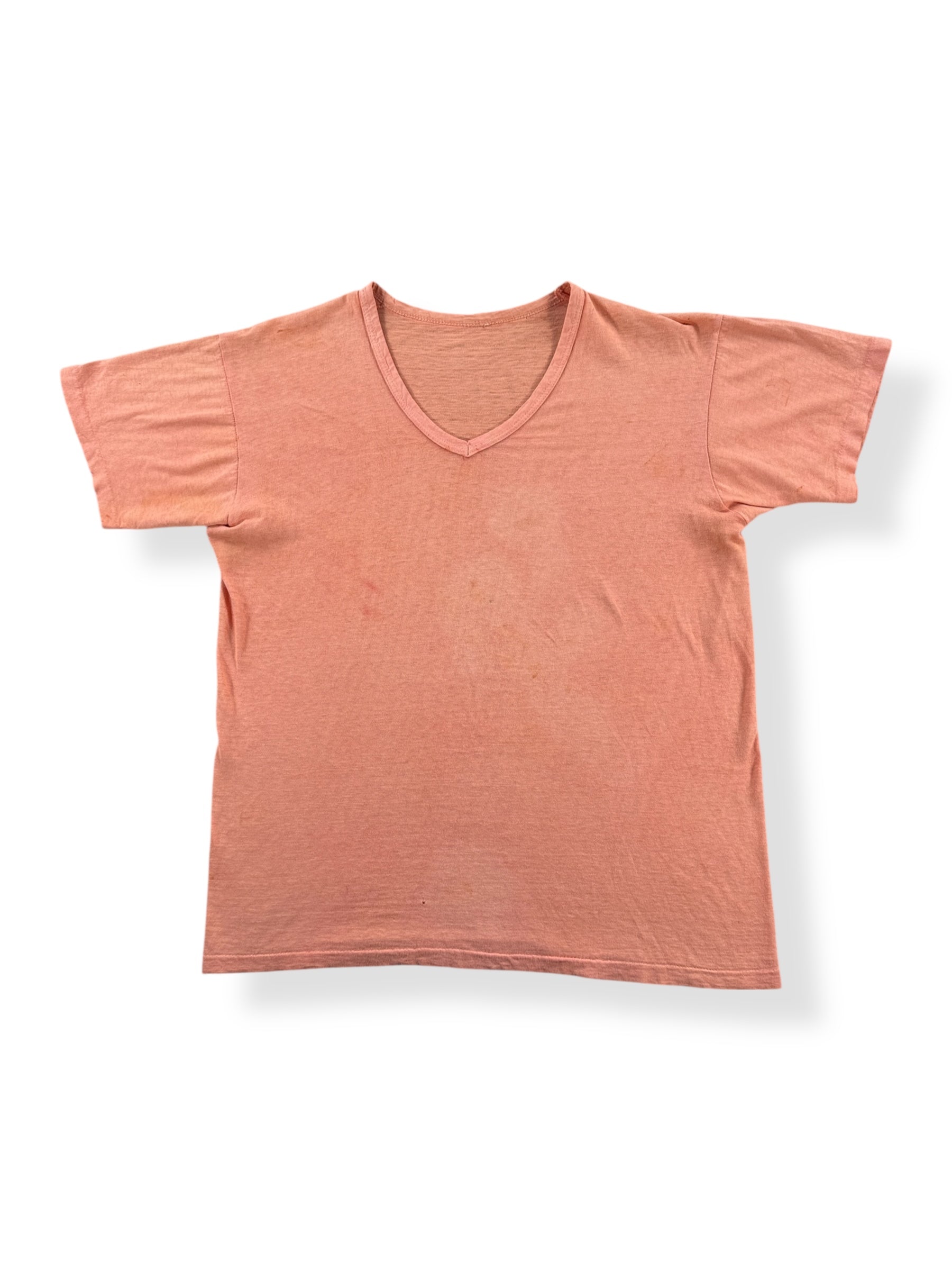 Front of Vintage Creamsicle Orange V Neck Tee SZ M