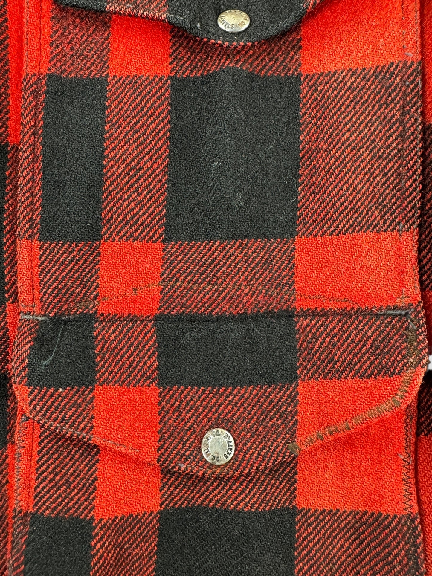 Repair on Vintage Union Made Filson Mackinaw Cruiser SZ 48 AS IS