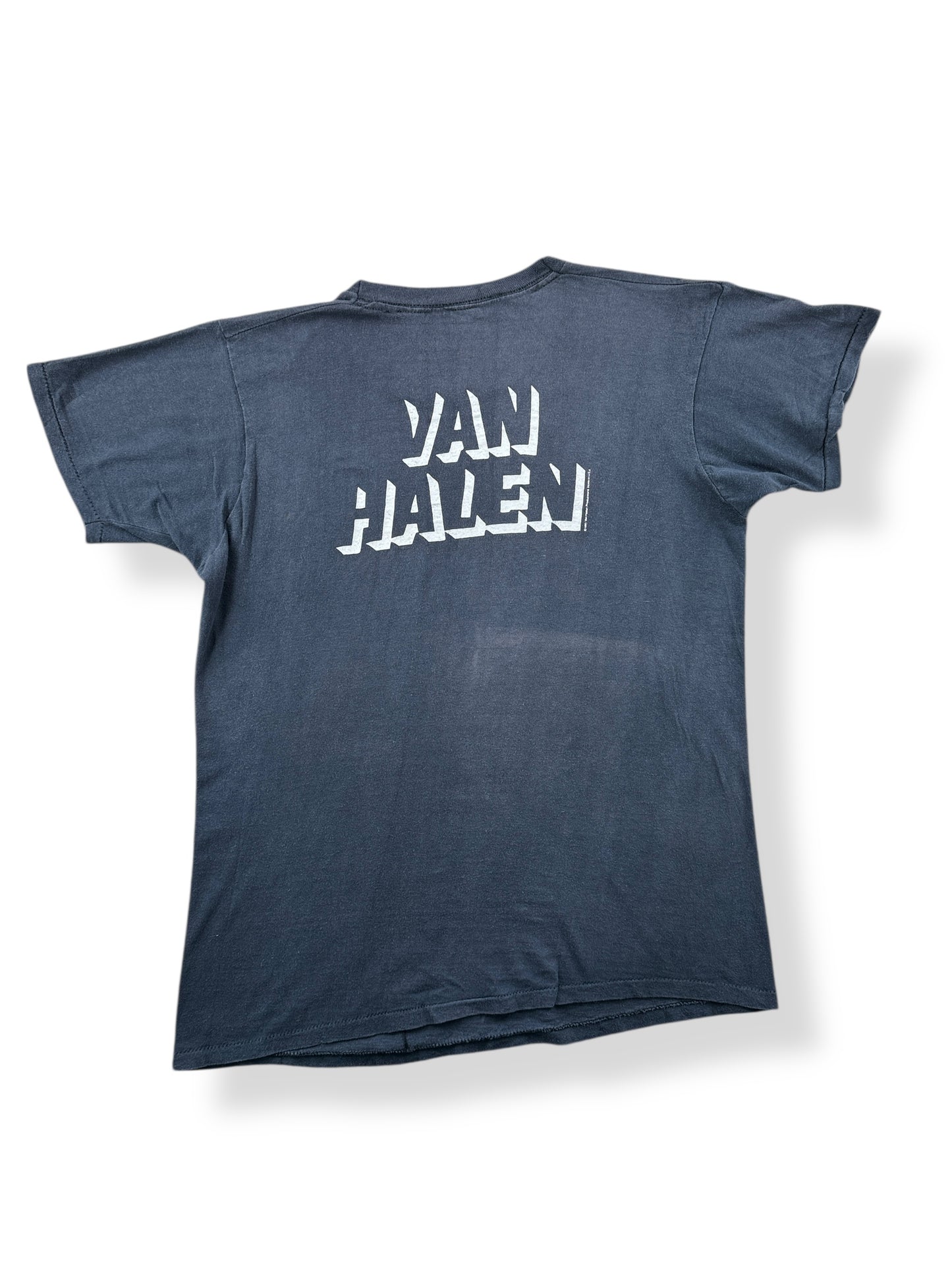 Back of Vintage 1980 Van Halen Invasion Tour Tee SZ M