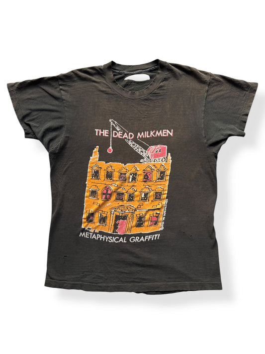 Front of Vintage Dead Milkmen 1990 Metaphysical Graffiti Tee AS IS SZ L