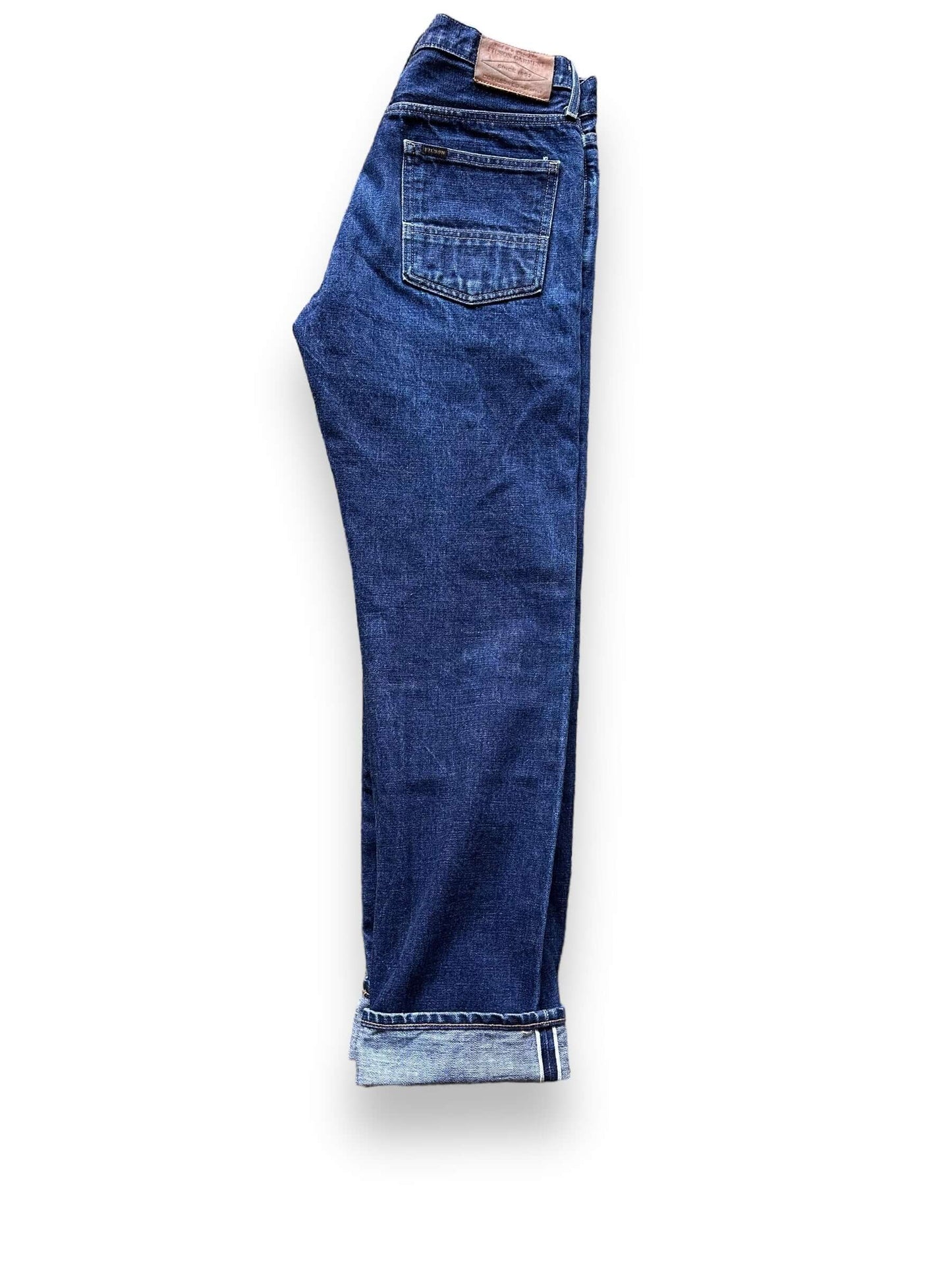 SIde View of Filson Selvedge Dungarees W31 | Filson Jeans | Filson Denim Workwear Seattle