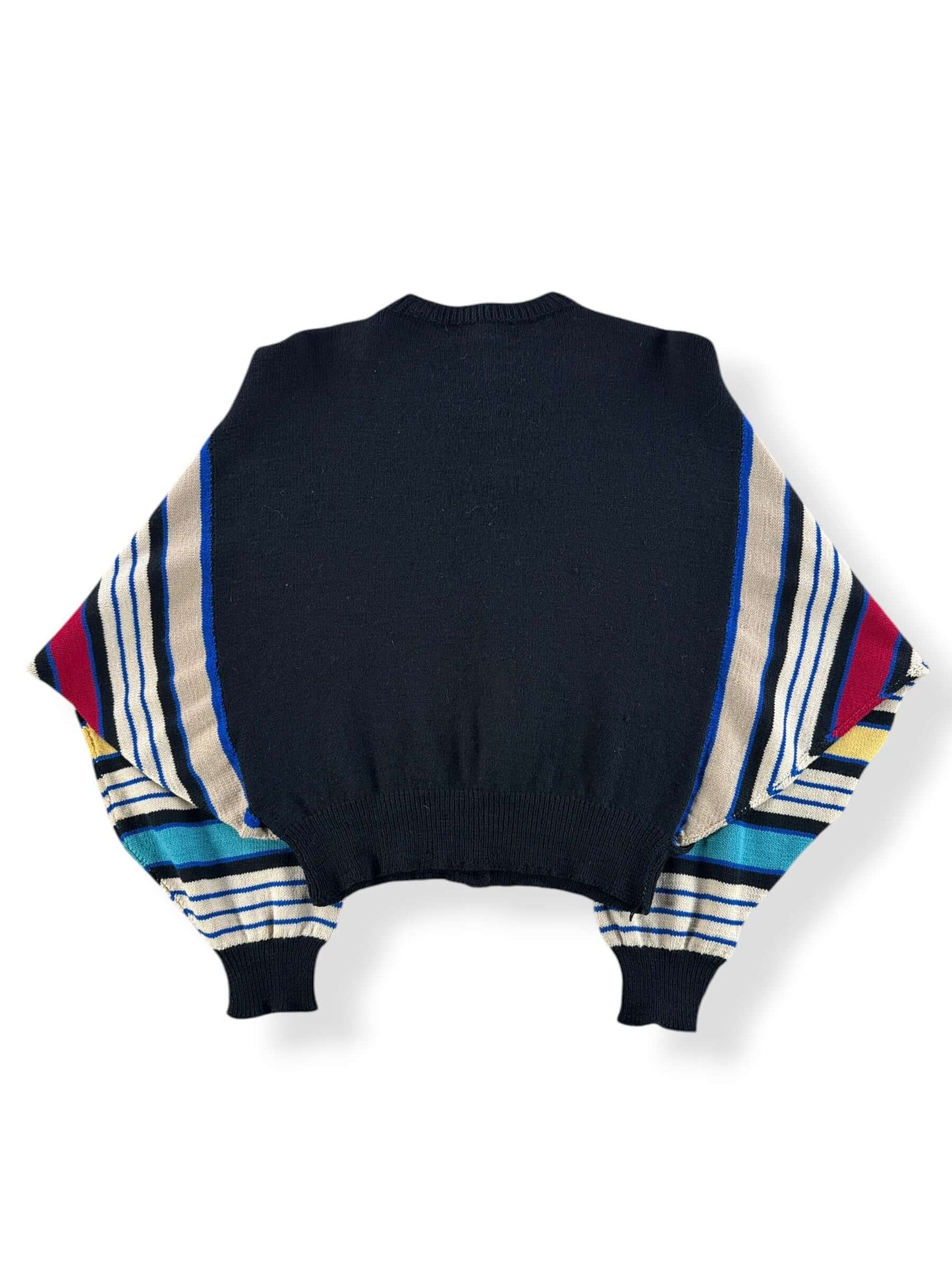 Back of Vintage Striped Sleeve Sweater SZ M
