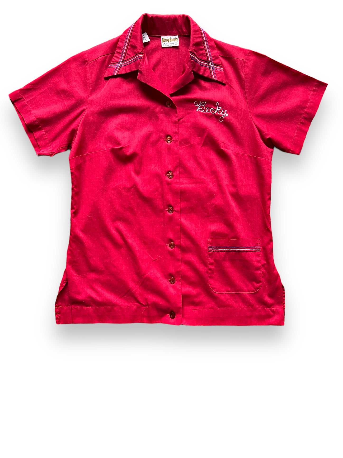 front of Vintage US Environmental Systems Ladies Bowling Shirt SZ 32 | Vintage Bowling Shirt Seattle | Barn Owl Vintage Seattle