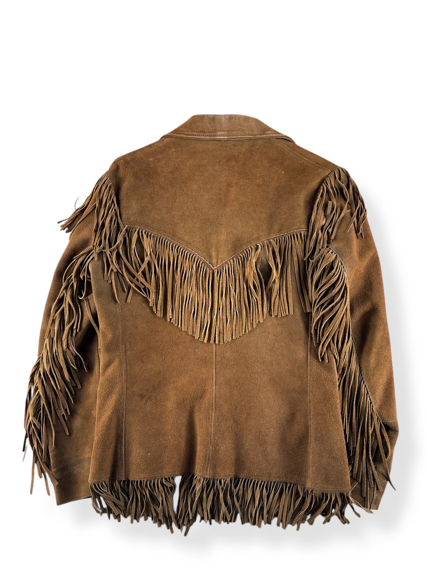 Back of Vintage Joo-Kay Fringed Suede Jacket SZ S