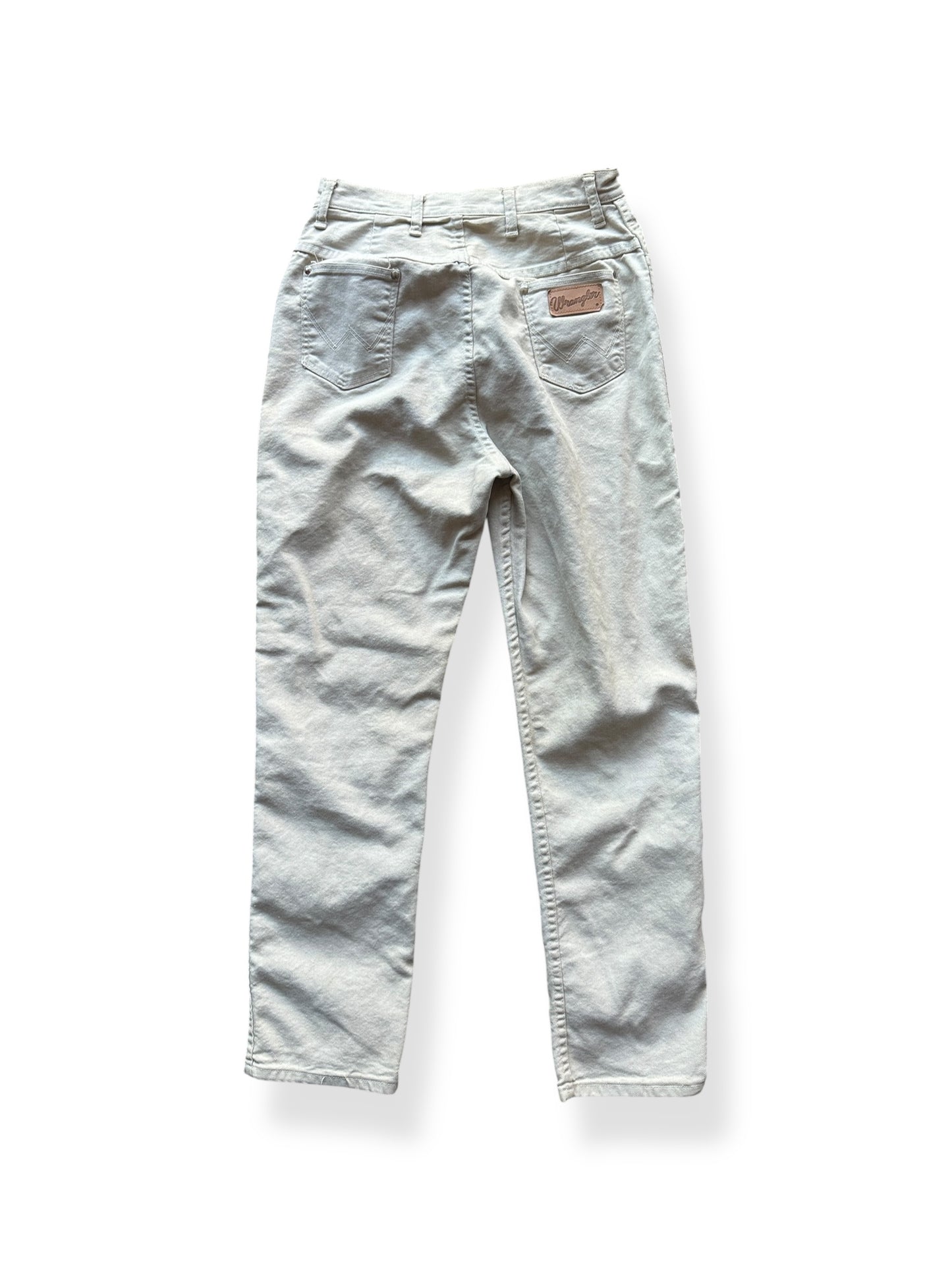 Back of Vintage Cream Colored Miss Wrangler Jeans W28