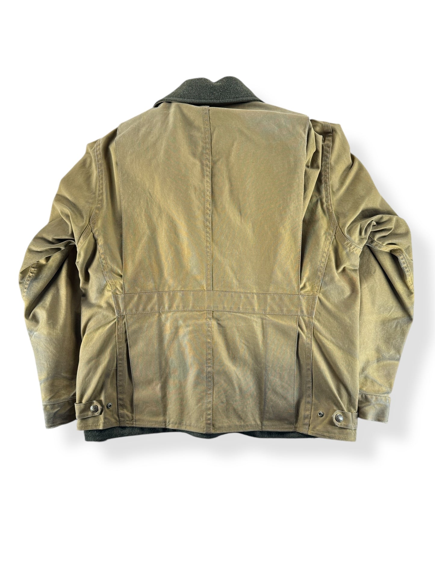 Back of Modern Filson Tin Cloth Jacket With Liner SZ M