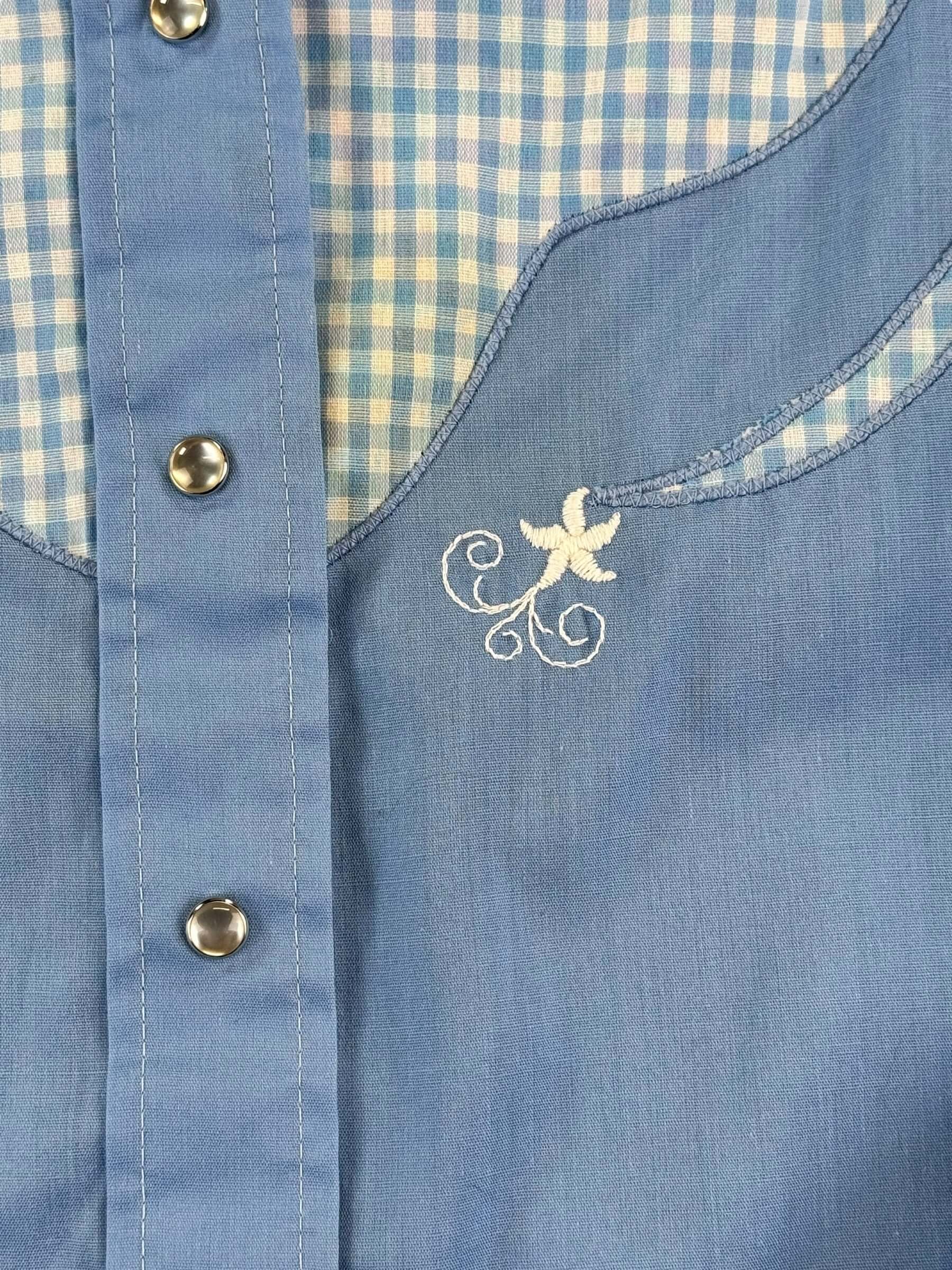 Stain 1980s Panhandle Slim Ladies Pearl Snap M