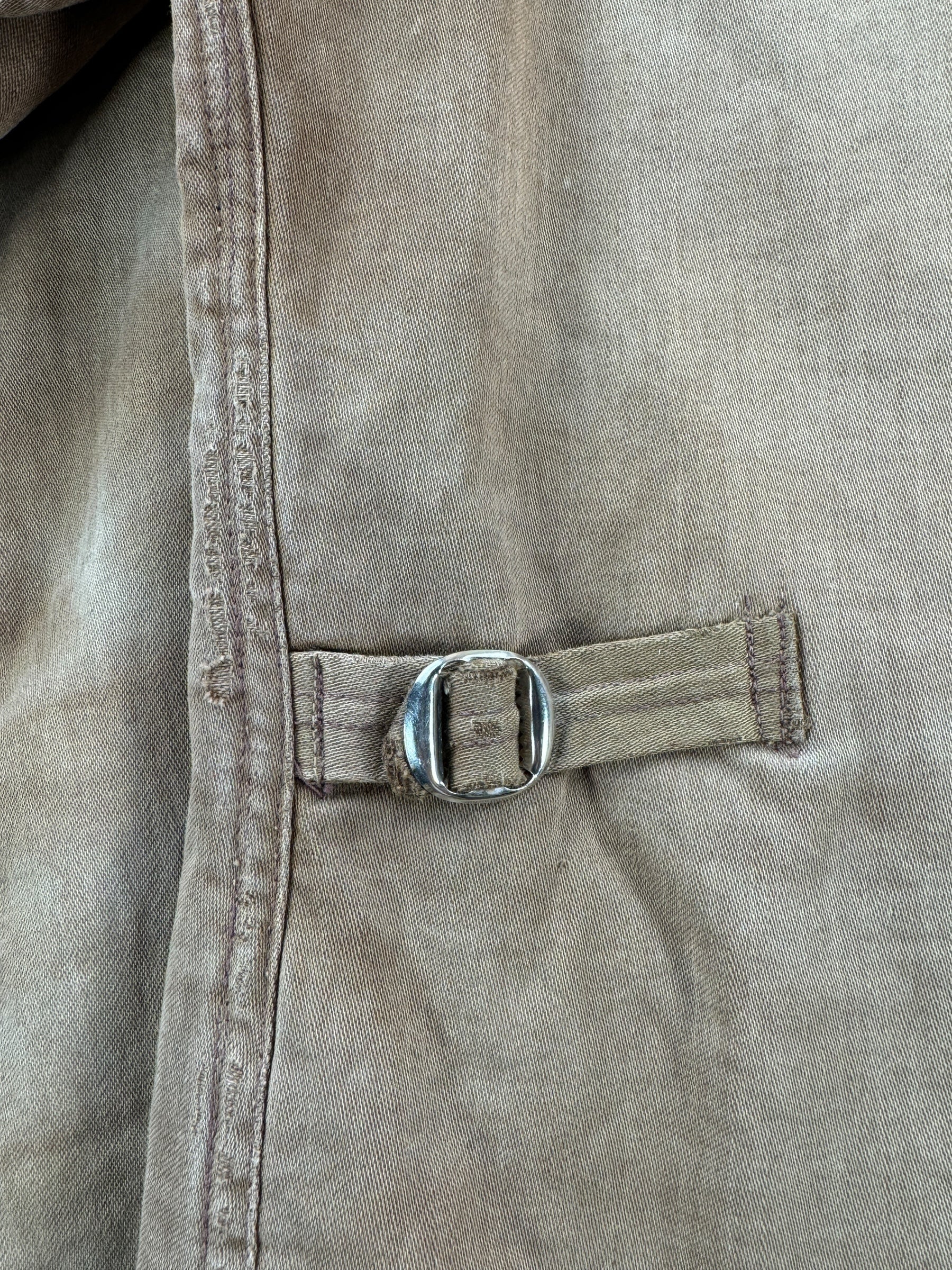 Buckle on Vintage 40s Era Blanket Lined Work Jacket SZ S