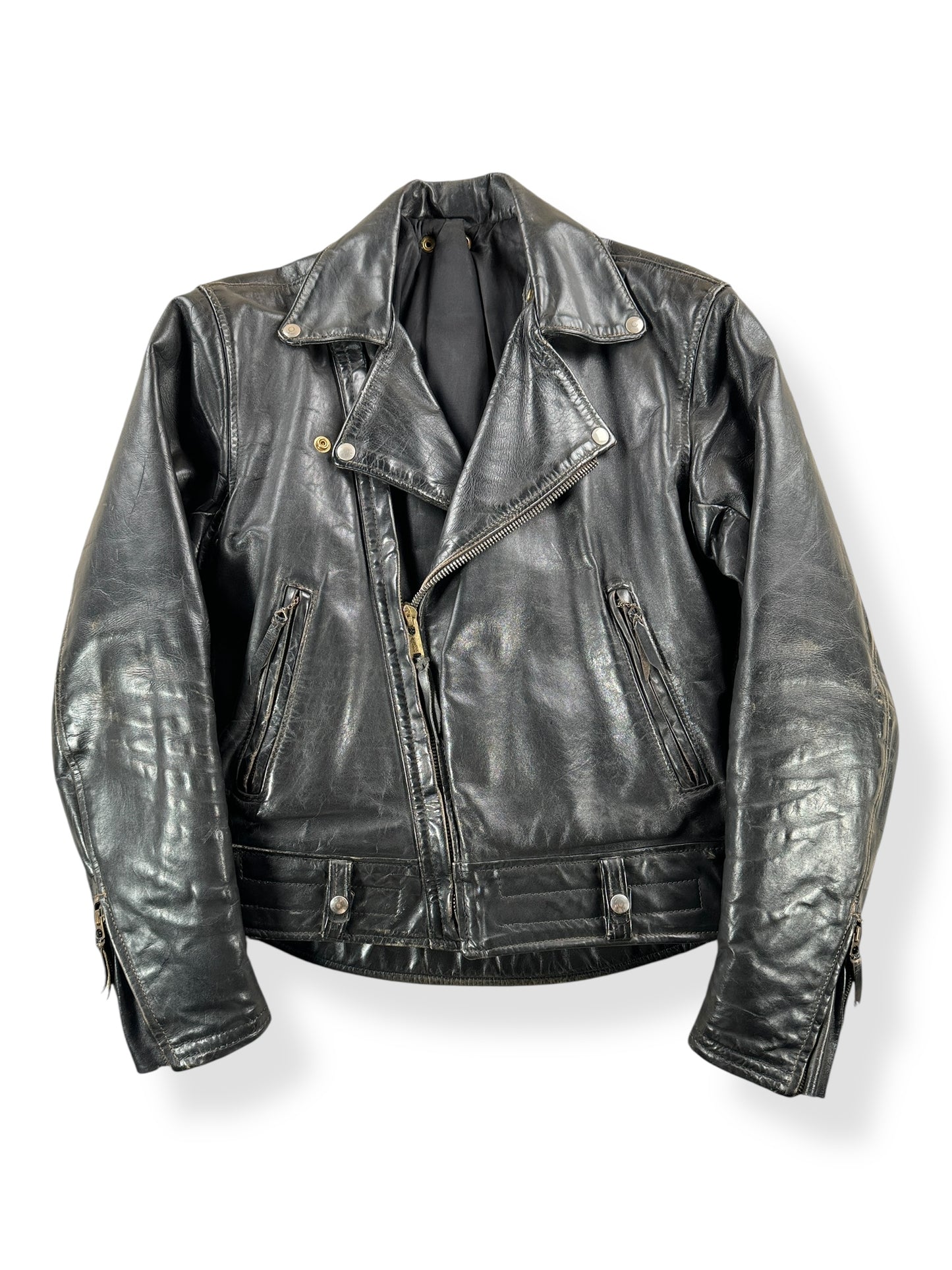Front of Vintage Langlitz Columbia Leather Jacket SZ S