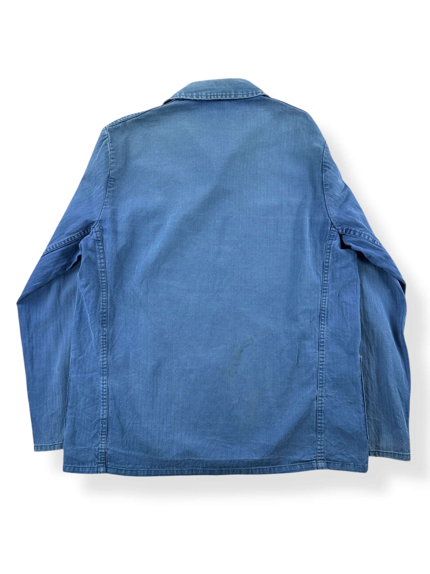 Back of Vintage Sanfor Sunfaded HBT French Chore Coat SZ L