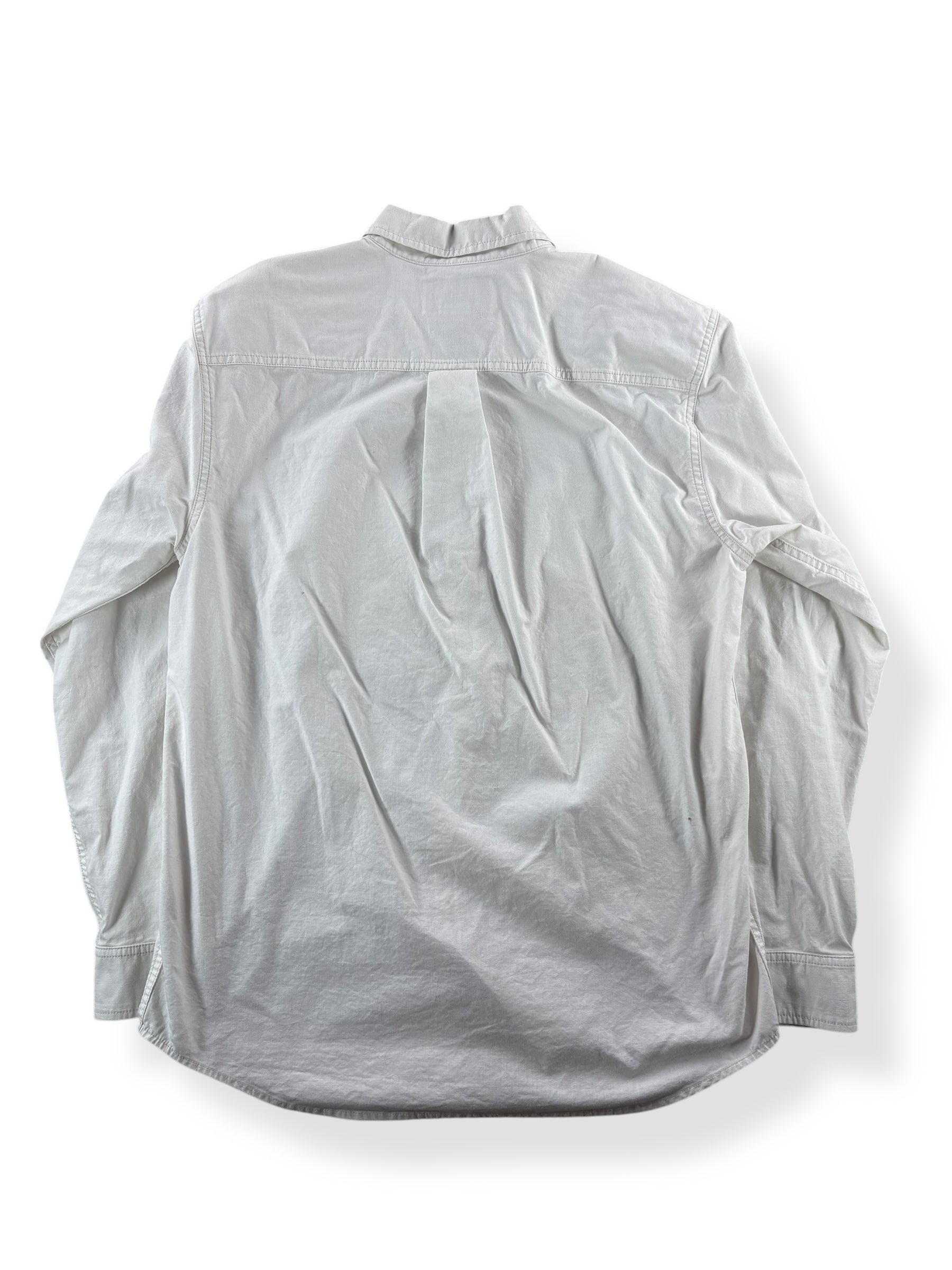 Back of Modern Filson White Button Up SZ M