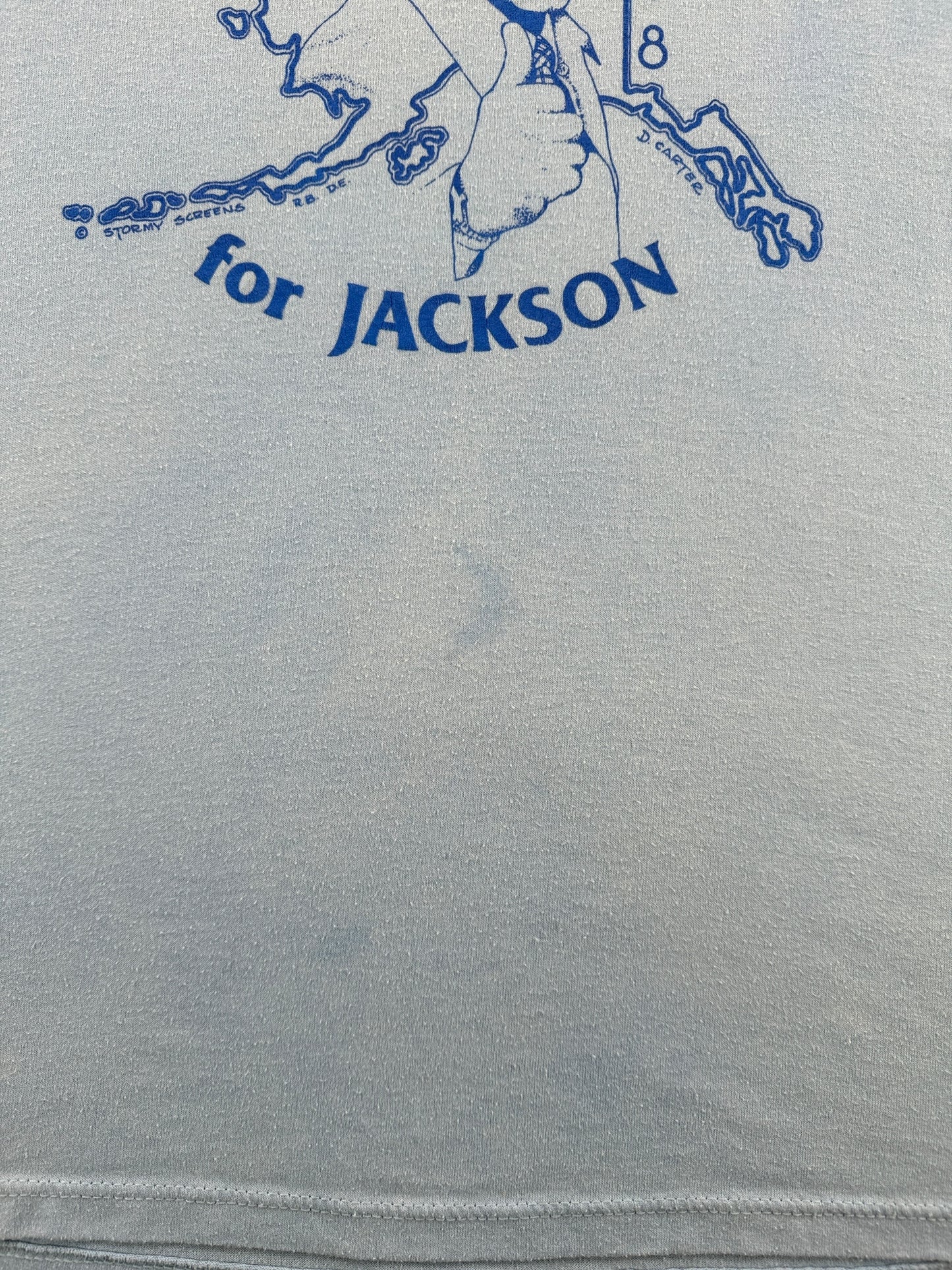 Smudges on Vintage 1988 Alaskans For Jesse Jackson Tee SZ XL