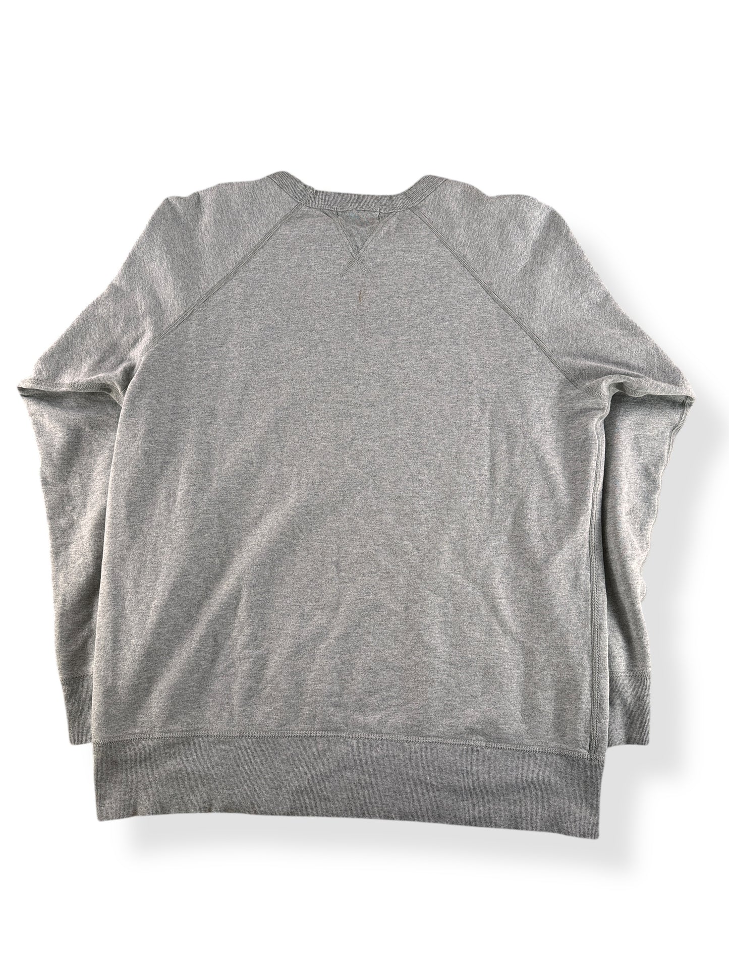 Back of Modern Repro Velva Sheen Heather Grey Double V Sweatshirt SZ XL