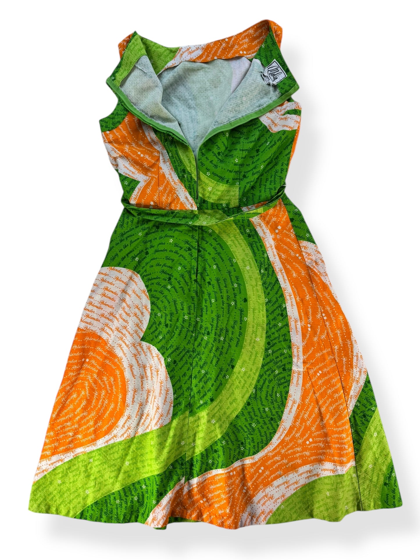 Back view of 1960s Malia "Splendor in the Grass" Dress M
