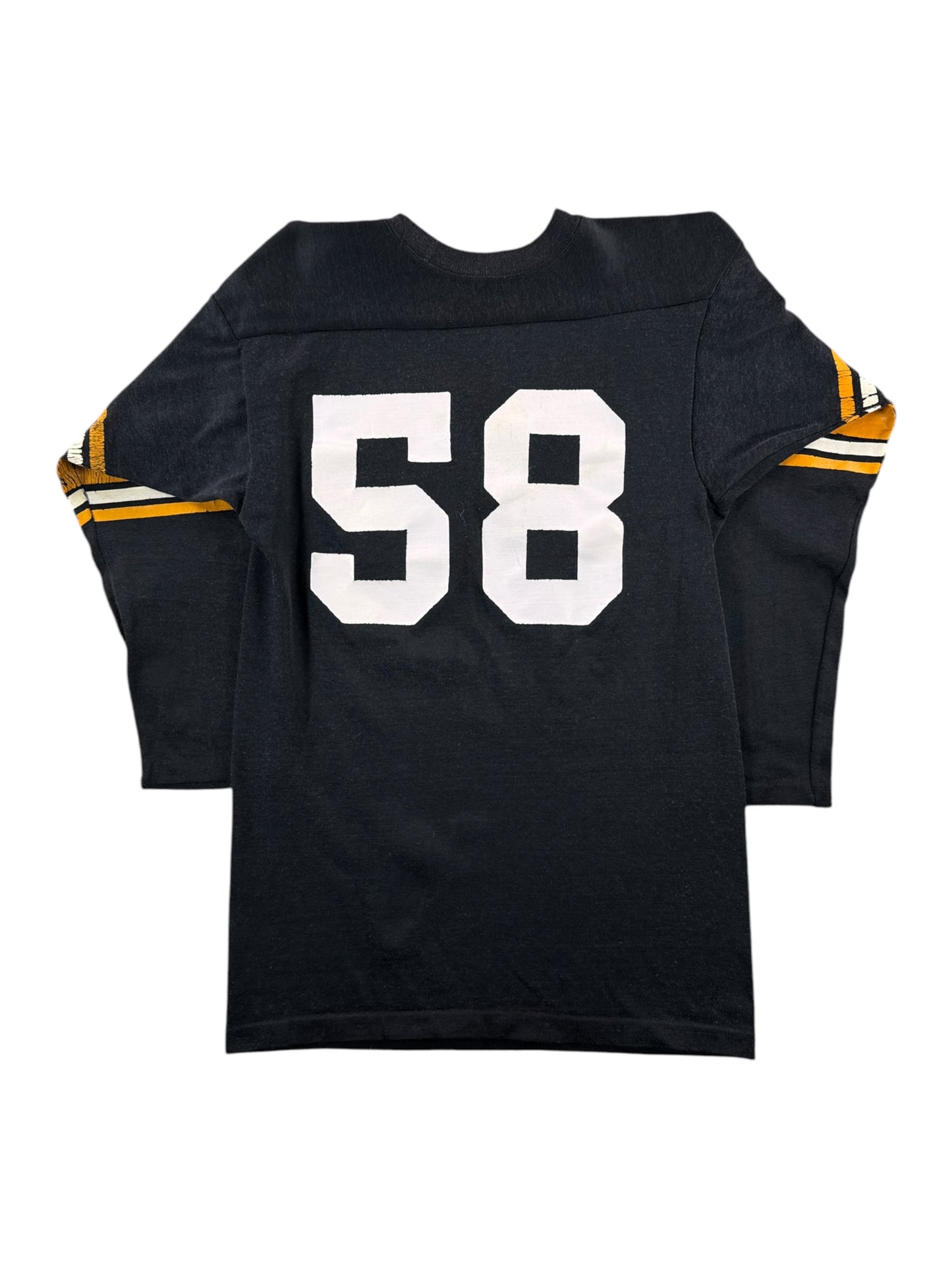 Back of Vintage Durene Black & Yellow Football Jersey SZ XS