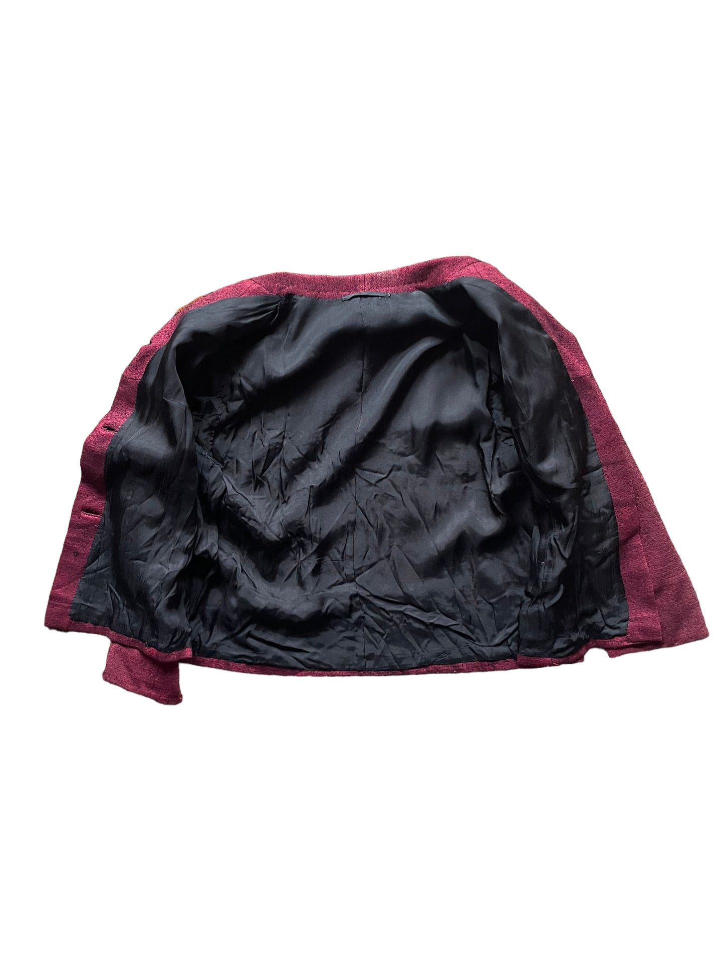 Open view of Vintage 1940s Red Blazer SZ L | Ladies True Vintage | Barn Owl Seattle