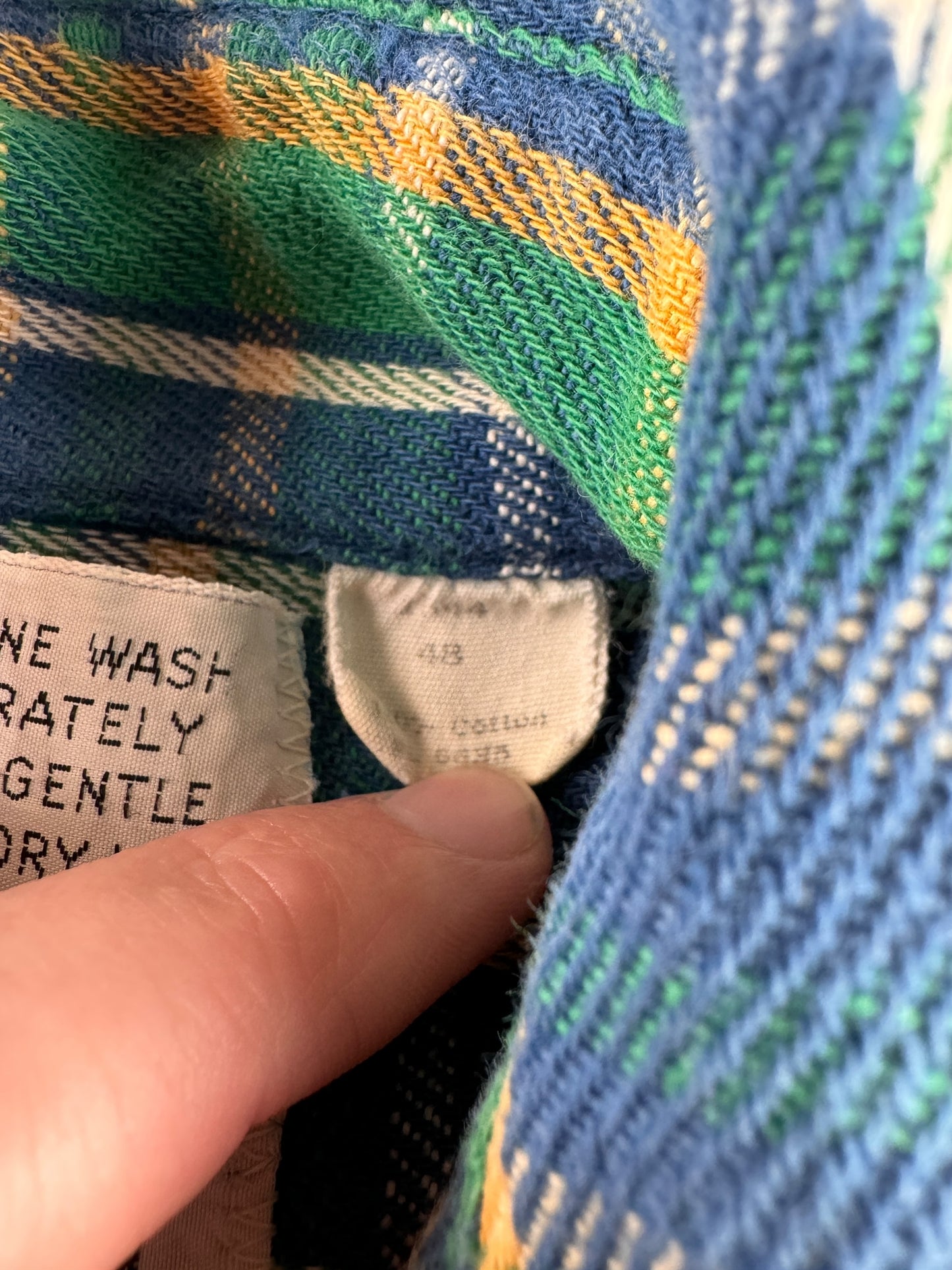 Tag on Vintage Woolrich Cotton Flannel SZ L