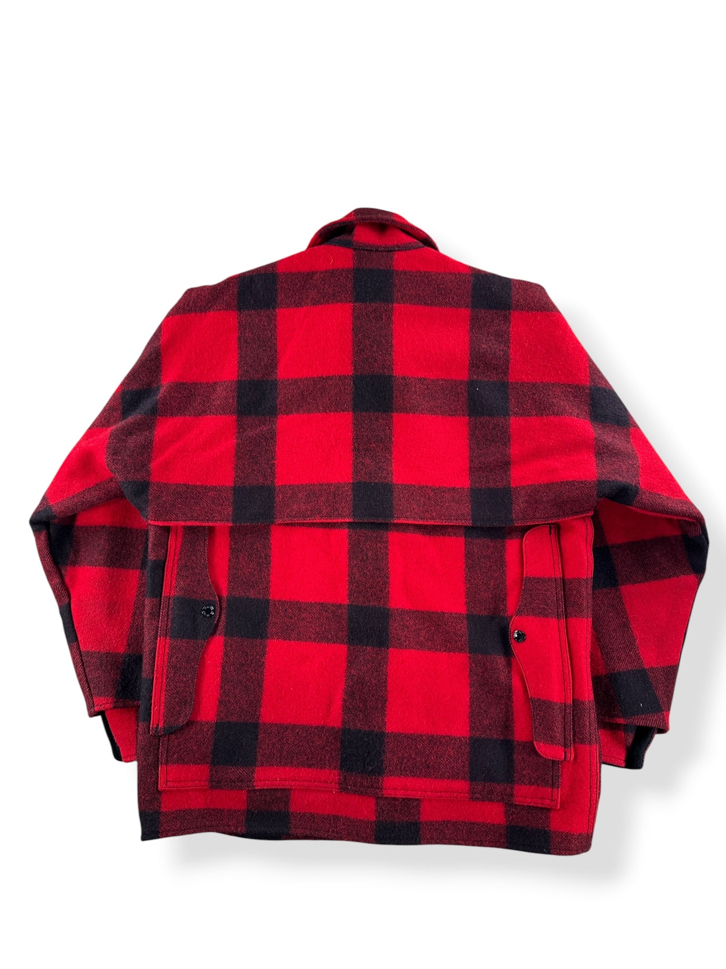 Back of Vintage Filson Buffalo Plaid Double Mac SZ 42