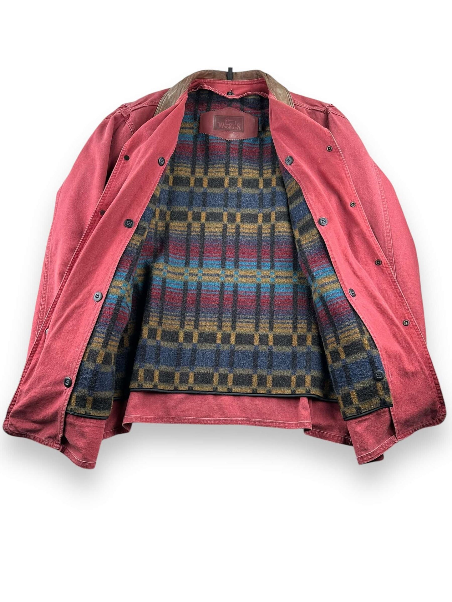 Liner View of Vintage Woolrich Salmon Colored Barn Coat SZ XXL
