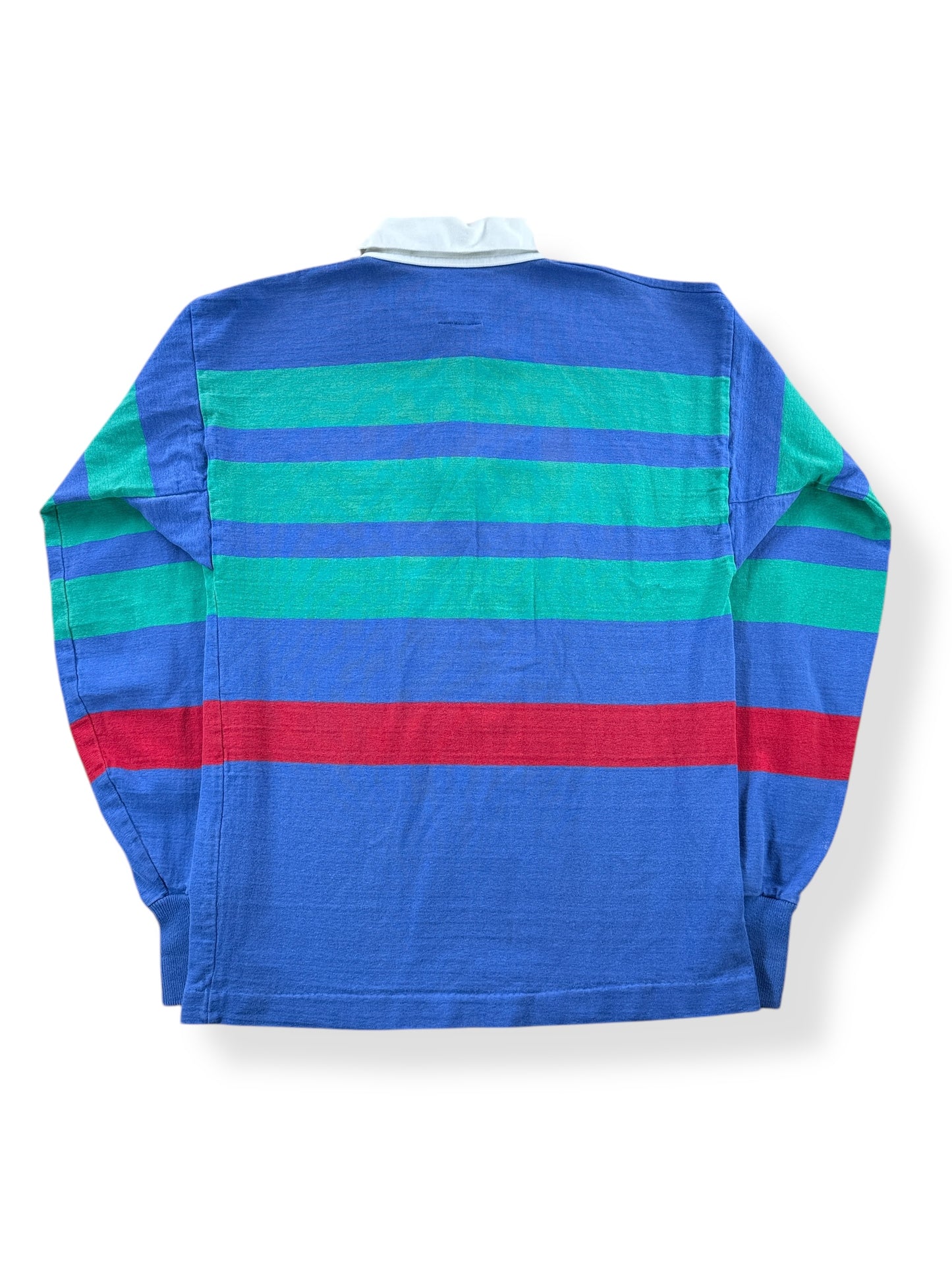 Back of Vintage McIntosh & Seymour Striped Rugby Shirt SZ L