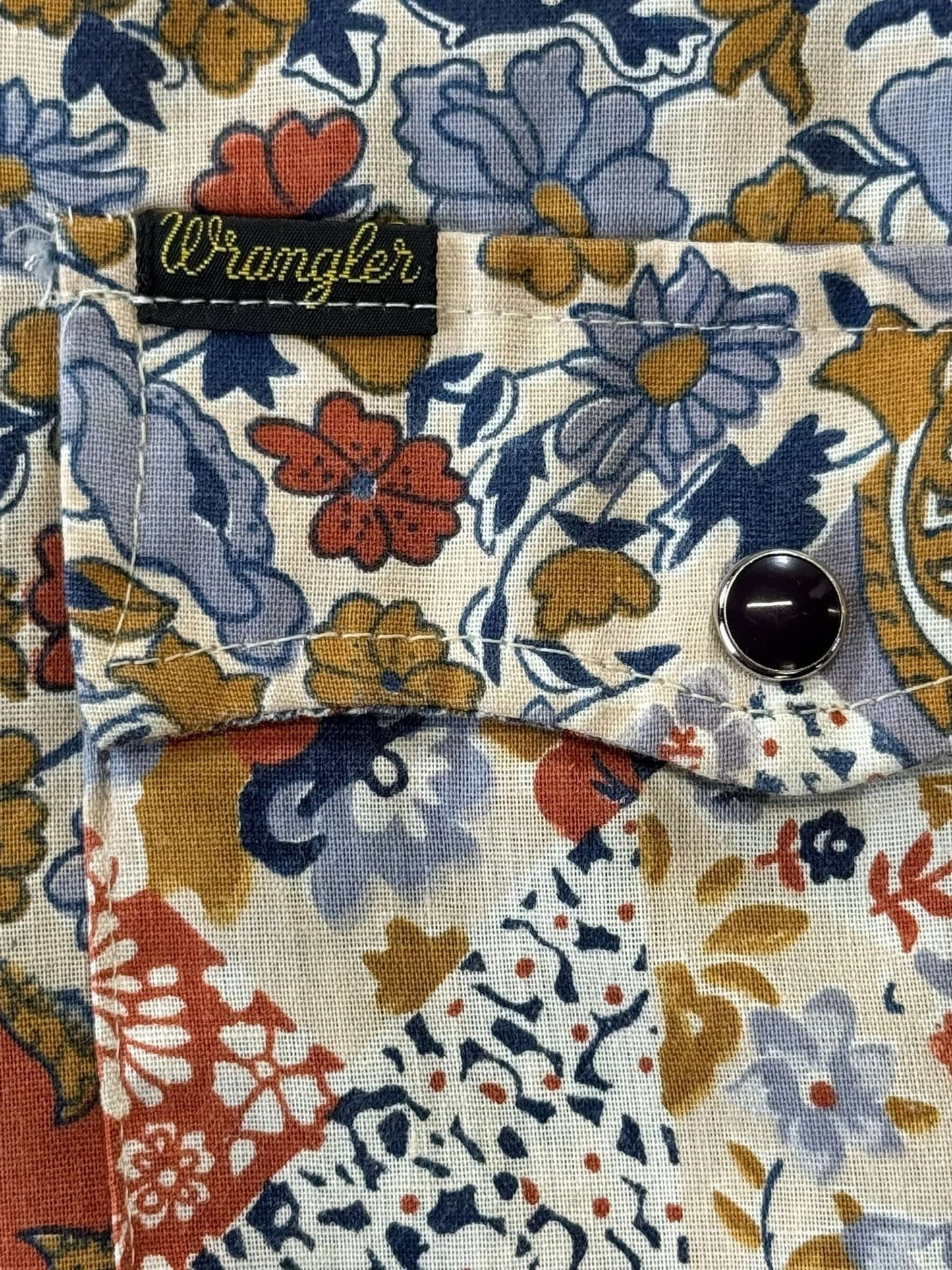 1970s Wrangler Cropped Pearl Snap L-XL