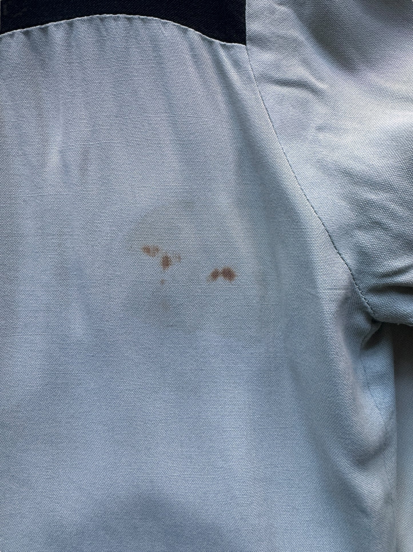 Stains on Back of Vintage Cropped Western Wear Smile Pocket Top SZ S AS IS