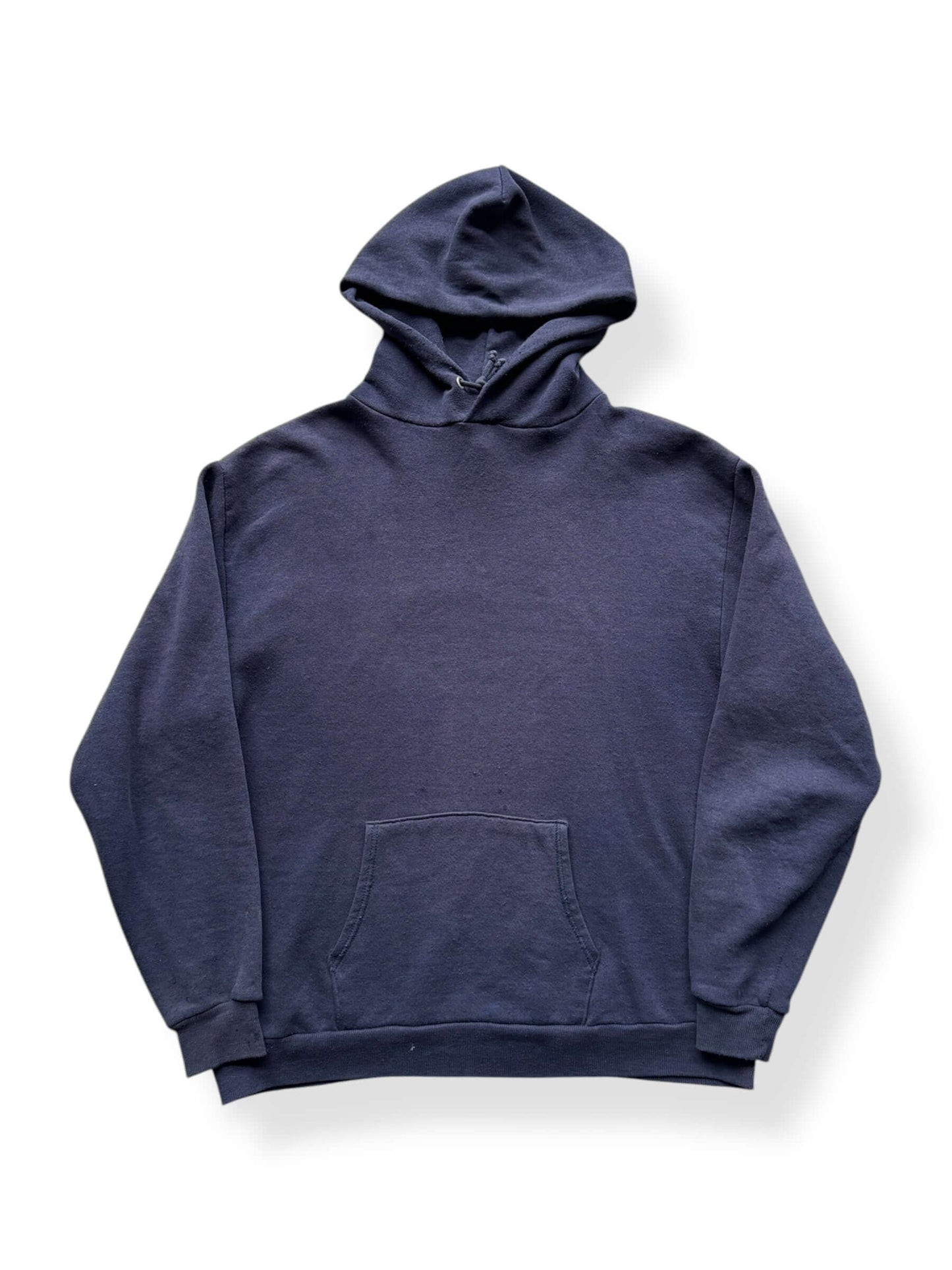 Front of Vintage Jerzees Navy Blank Hoodie SZ L