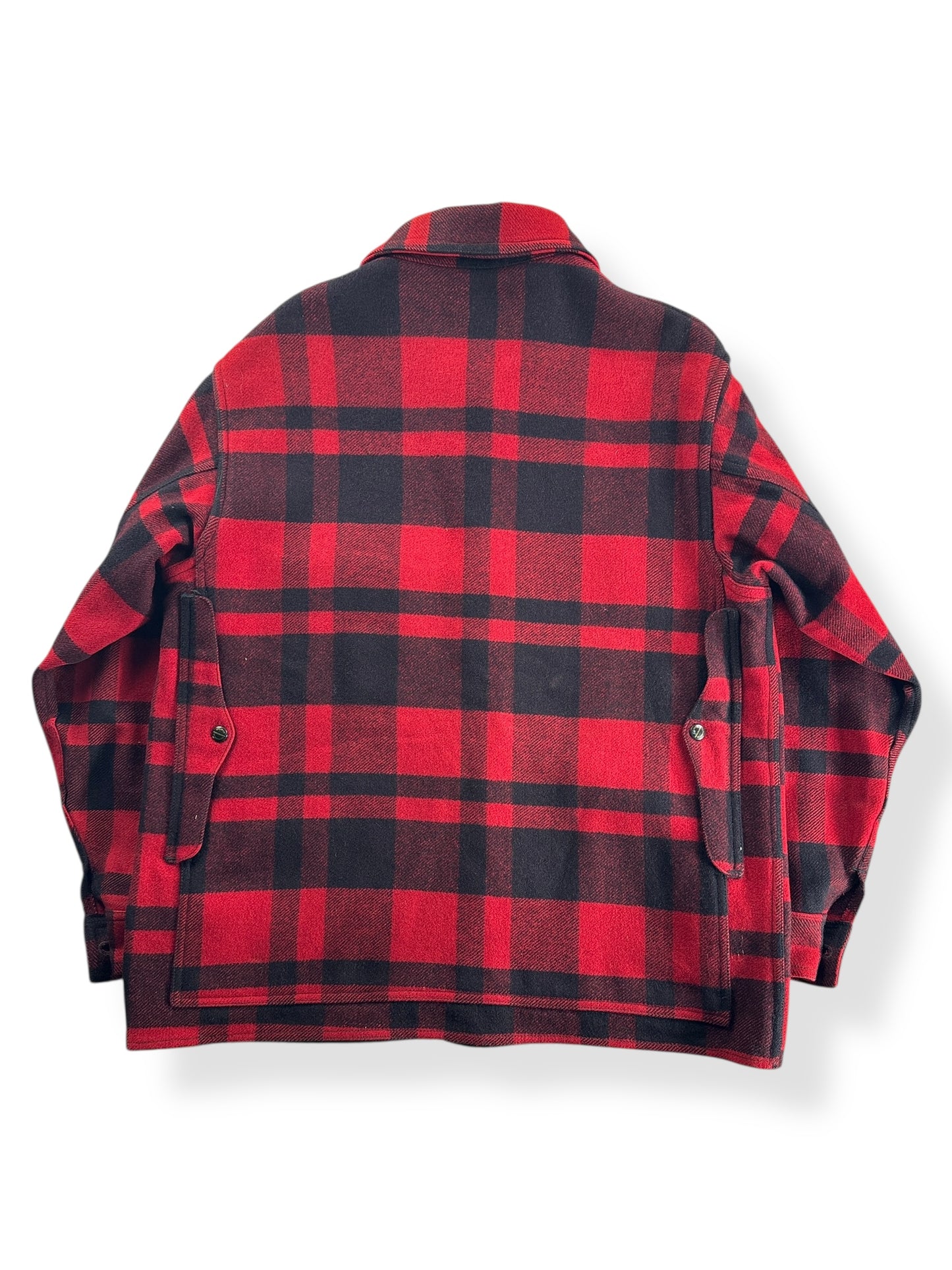 Back of Vintage Filson Hunter Jacket with Custom Pocket Flaps SZ 46