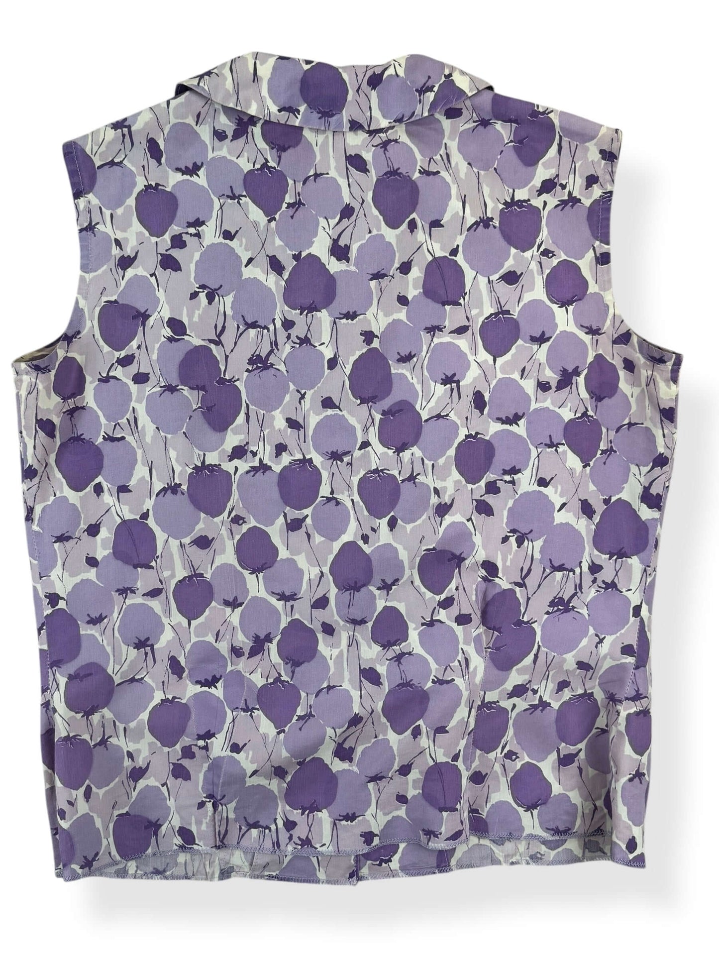 Back view of1950s Purple Strawberry Top M