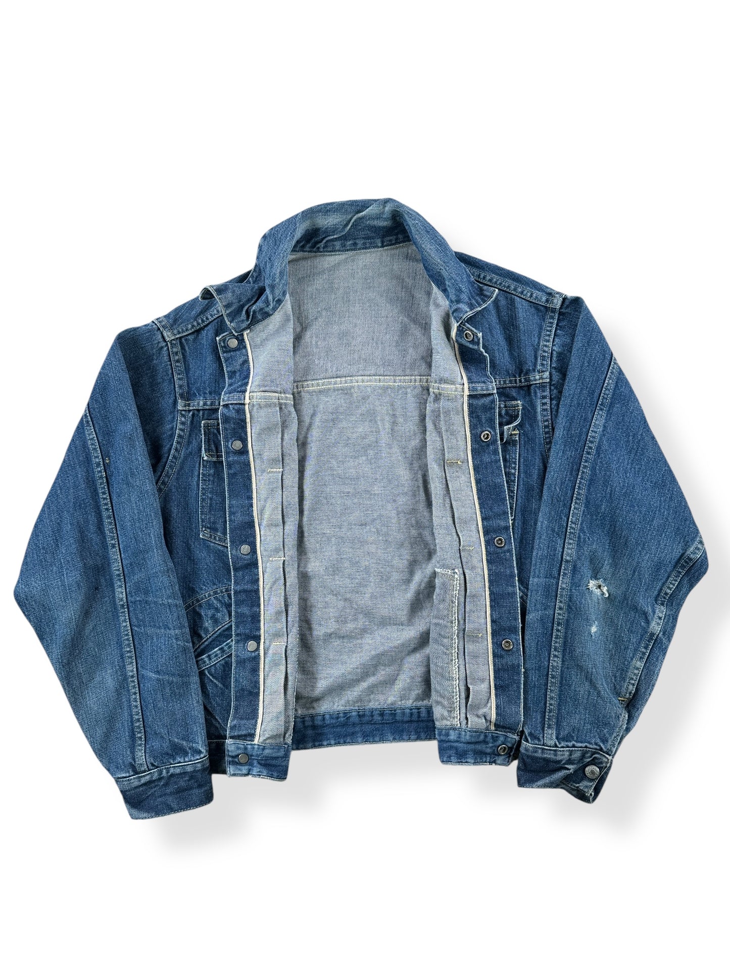 Inside of Vintage Foremost Selvedge Denim Jacket SZ M