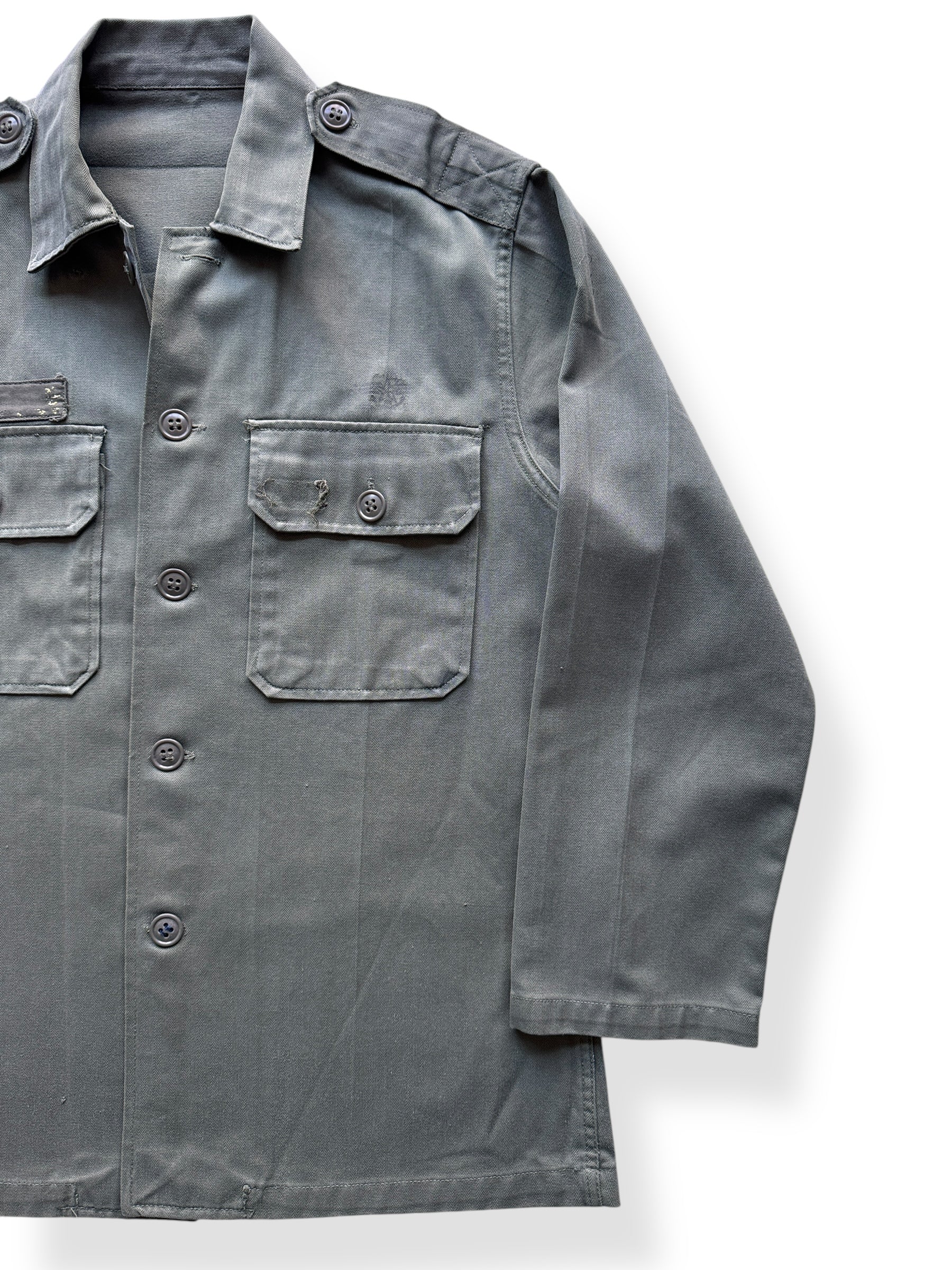 Front Left of Viet Nam Era HBT Shirt SZ M