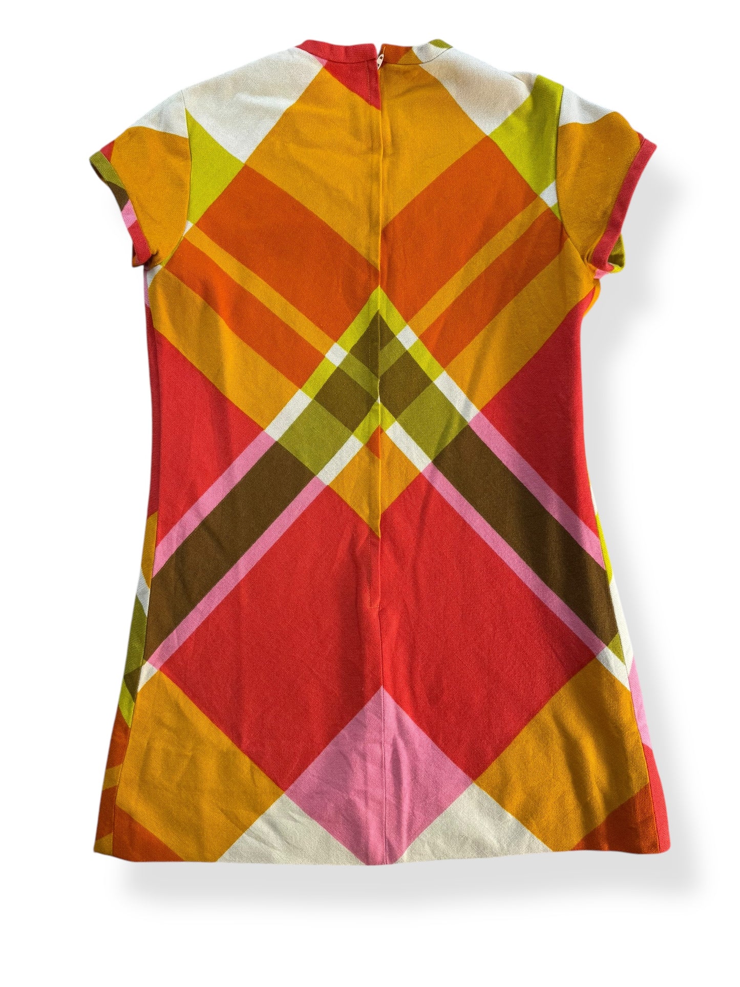 Back view of 1960 Geno Colorful Plaid Mini S