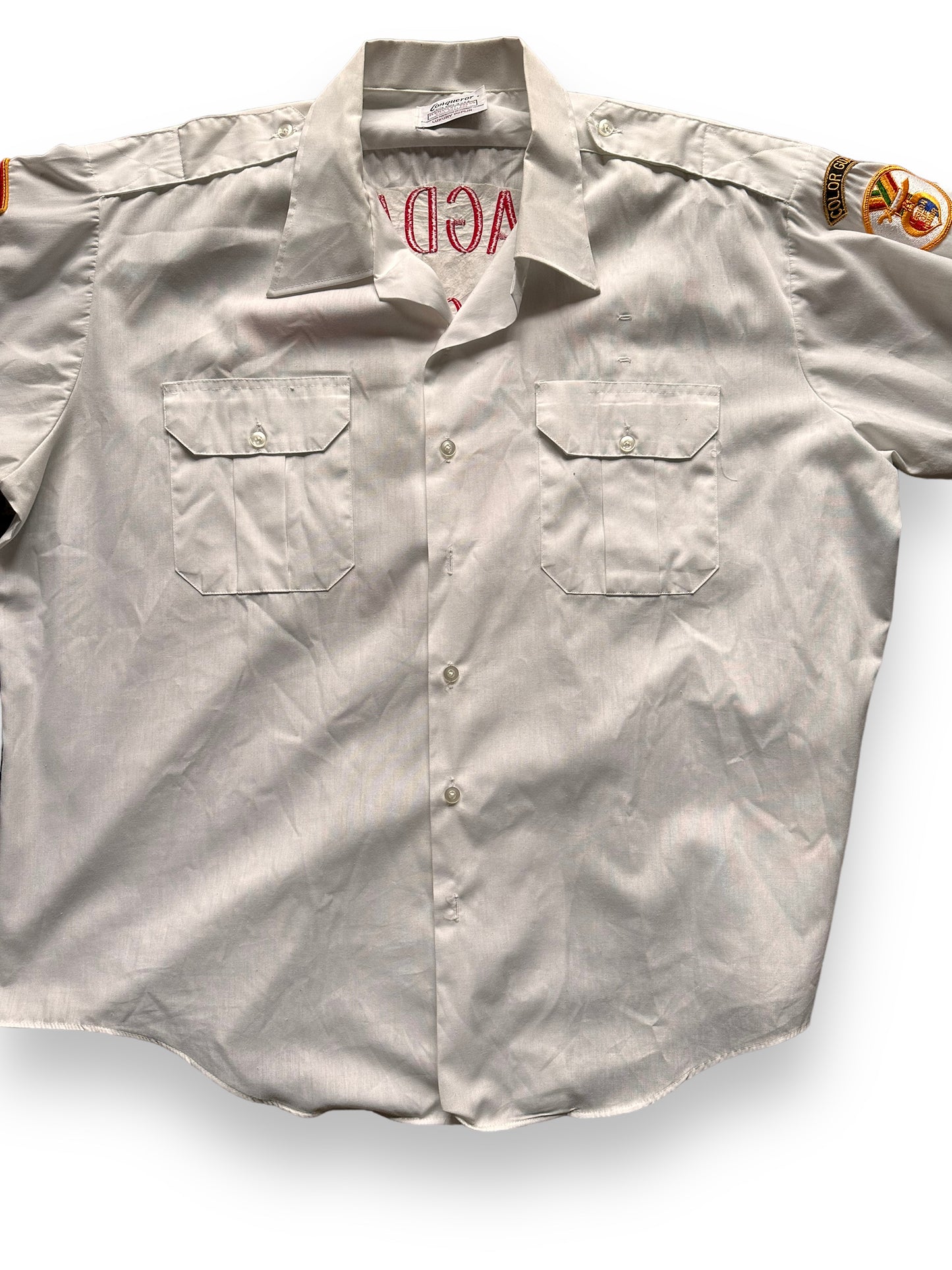 front close up of Vintage Bagdad Legion of Honor Bowling Shirt SZ XXL | Vintage Bowling Shirt Seattle | Barn Owl Vintage Seattle