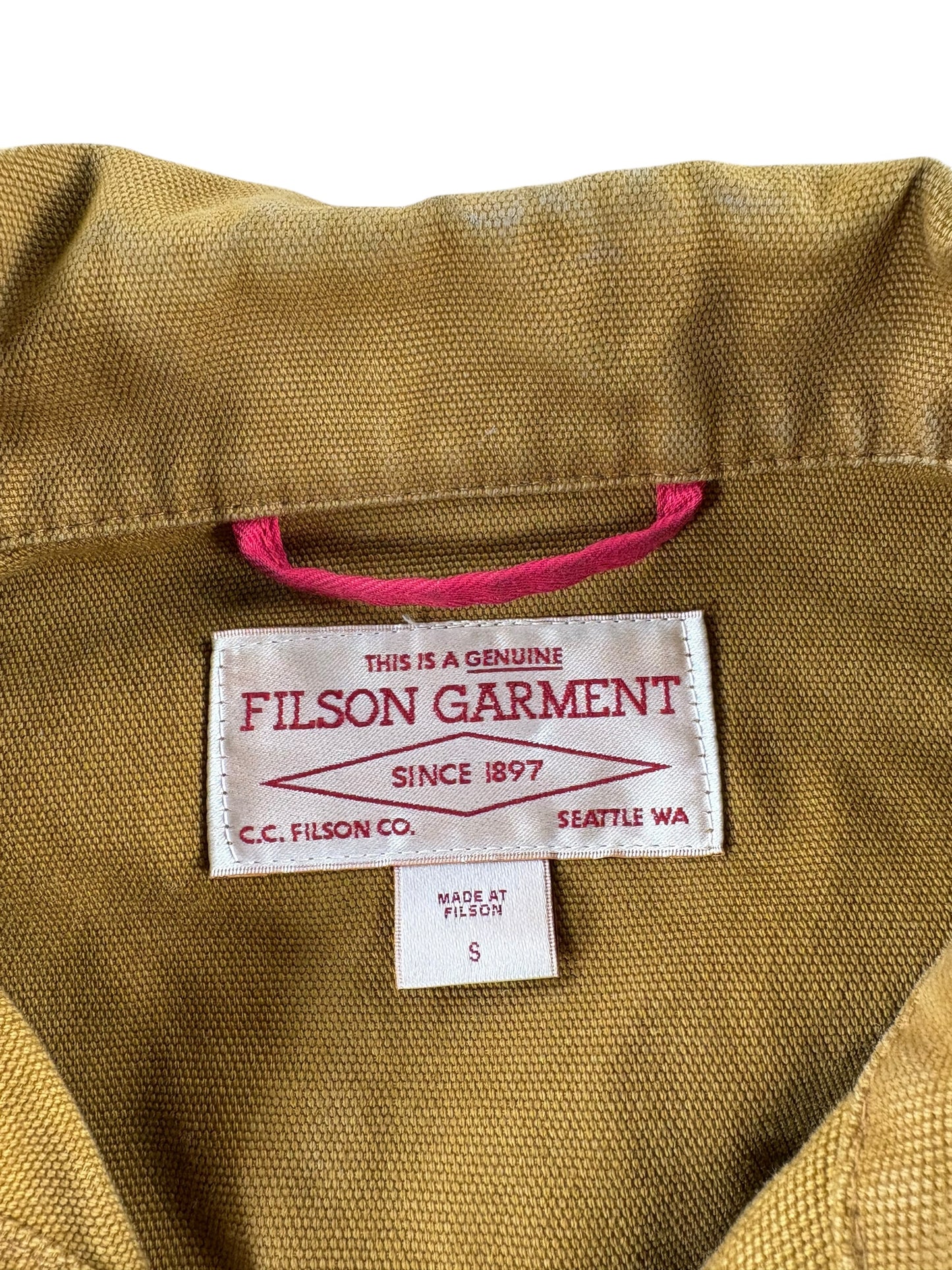 Tag on Modern Filson Short Lined Cruiser Jacket SZ S