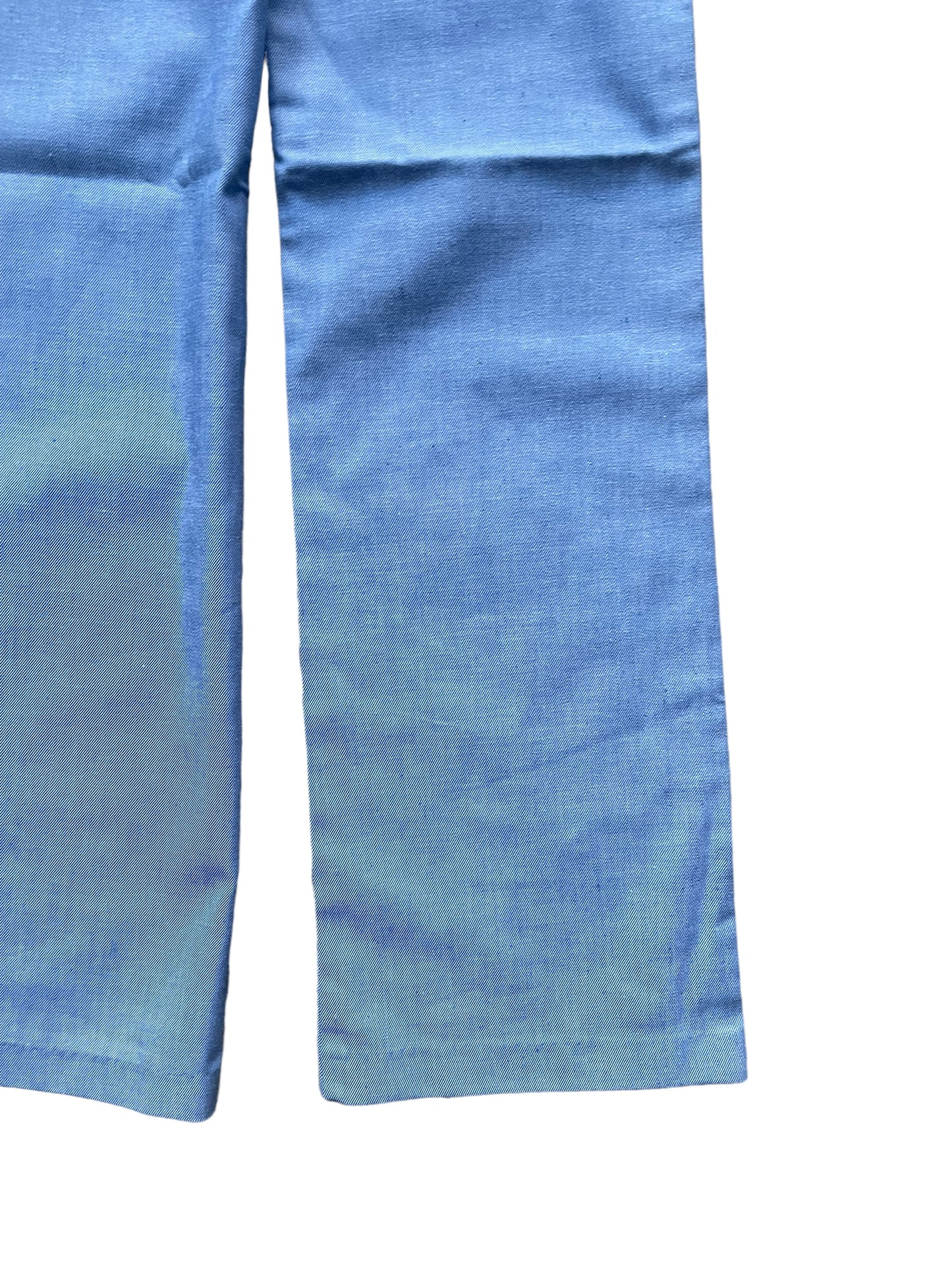 Back right leg view of Vintage 1970s Deadstock Levi's Wide Leg Trousers W25 | Barn Owl Vintage Seattle | Vintage Denim