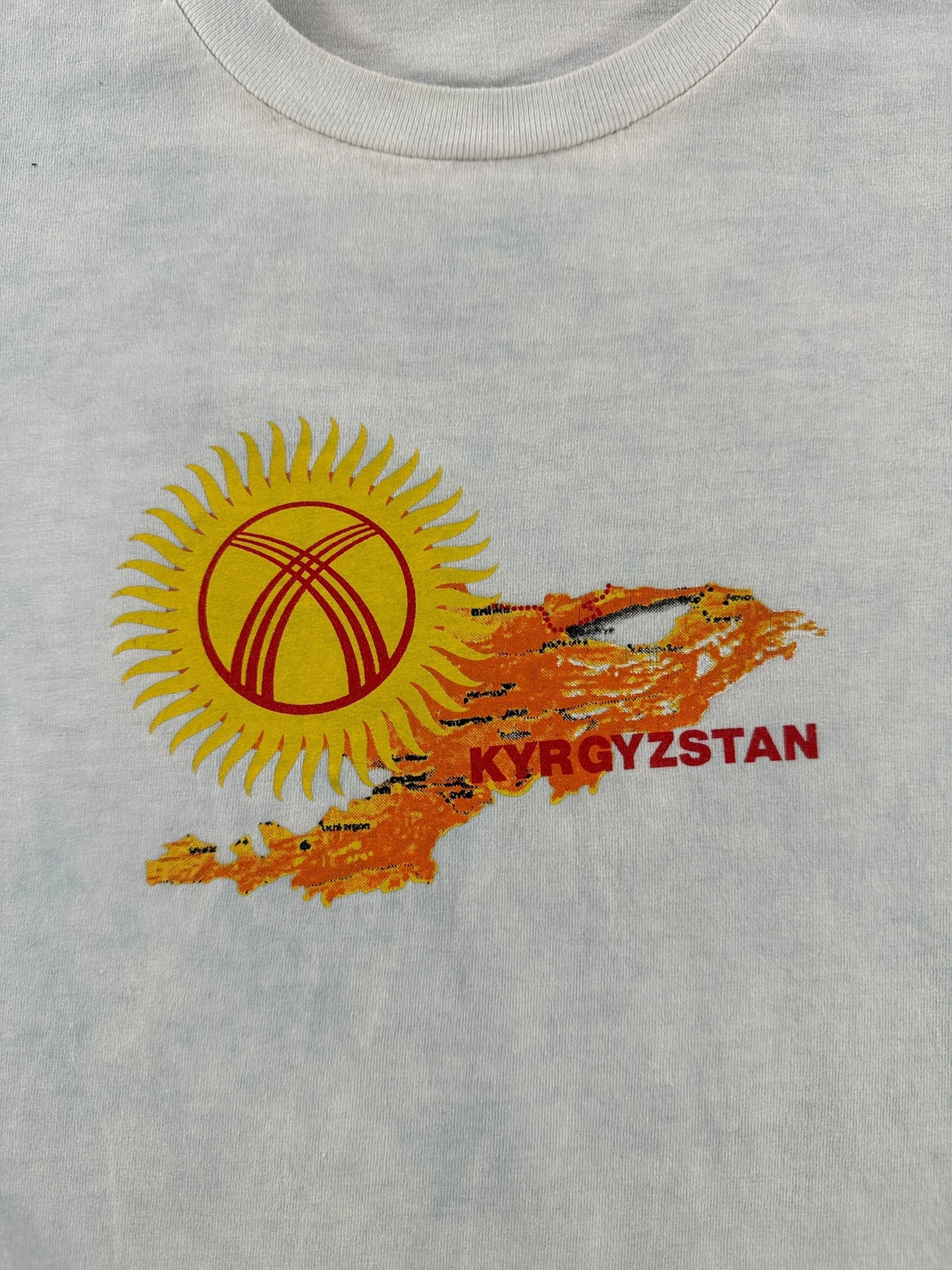 Front Graphic of Vintage Kyrgyzstan Tee SZ XL
