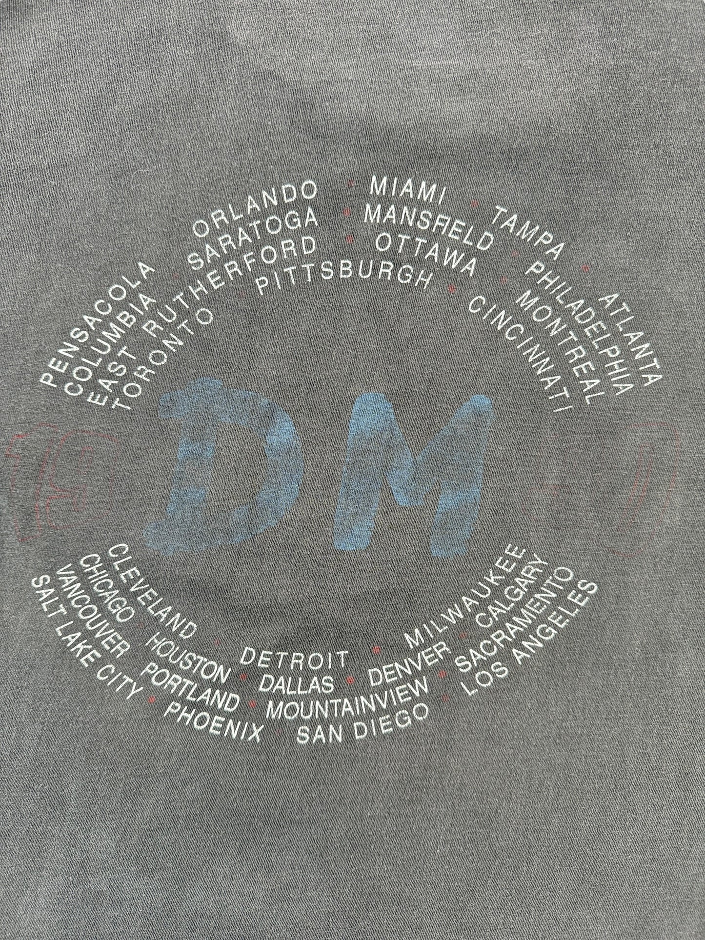 Back Graphic on Vintage Depeche Mode World Violator Tour Tee SZ L