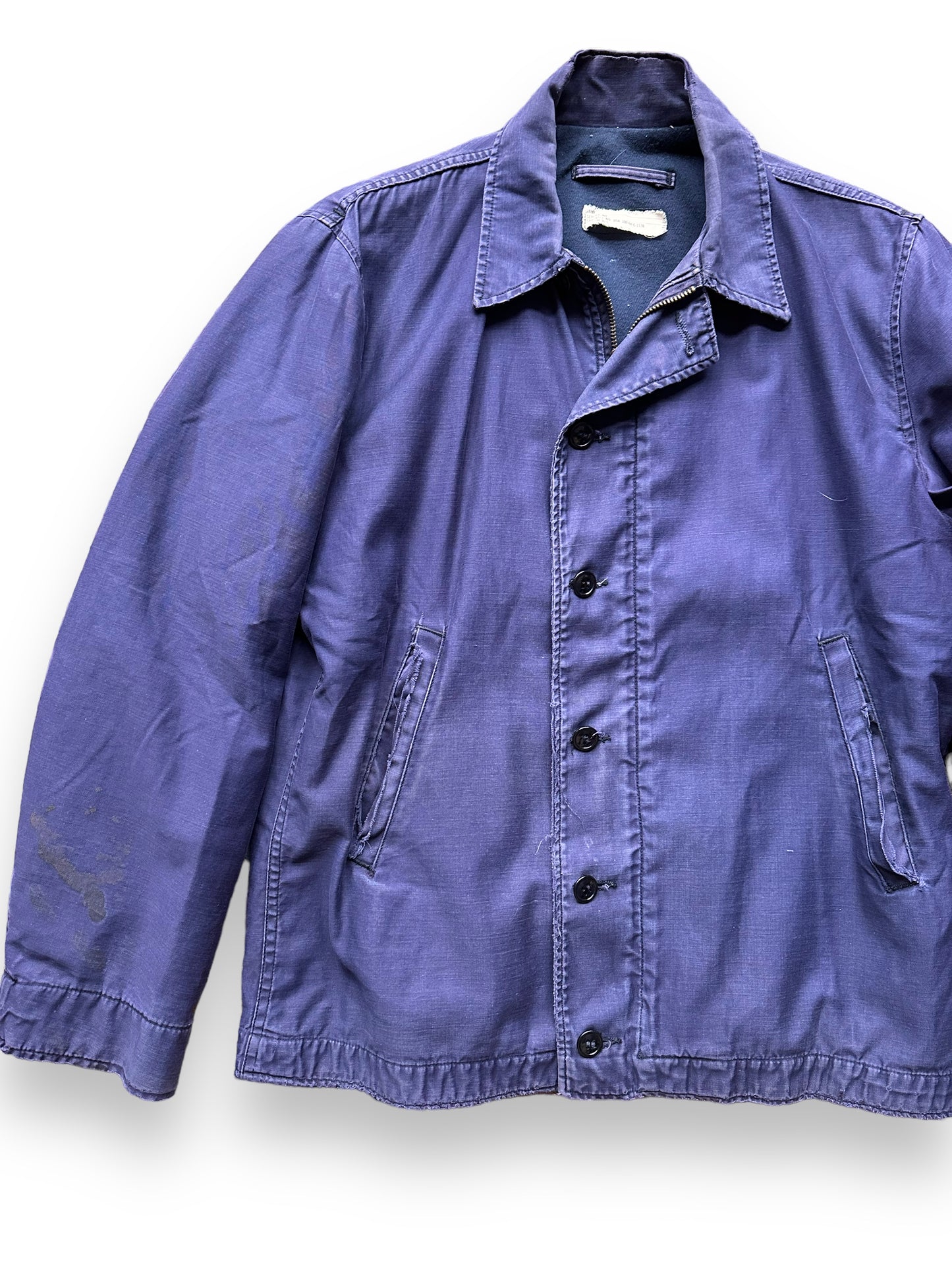 Front Right View of Vintage 1968 N-4 Utility Deck Jacket SZ 38 | Vietnam Deck Jacket Seattle | Barn Owl Vintage Seattle