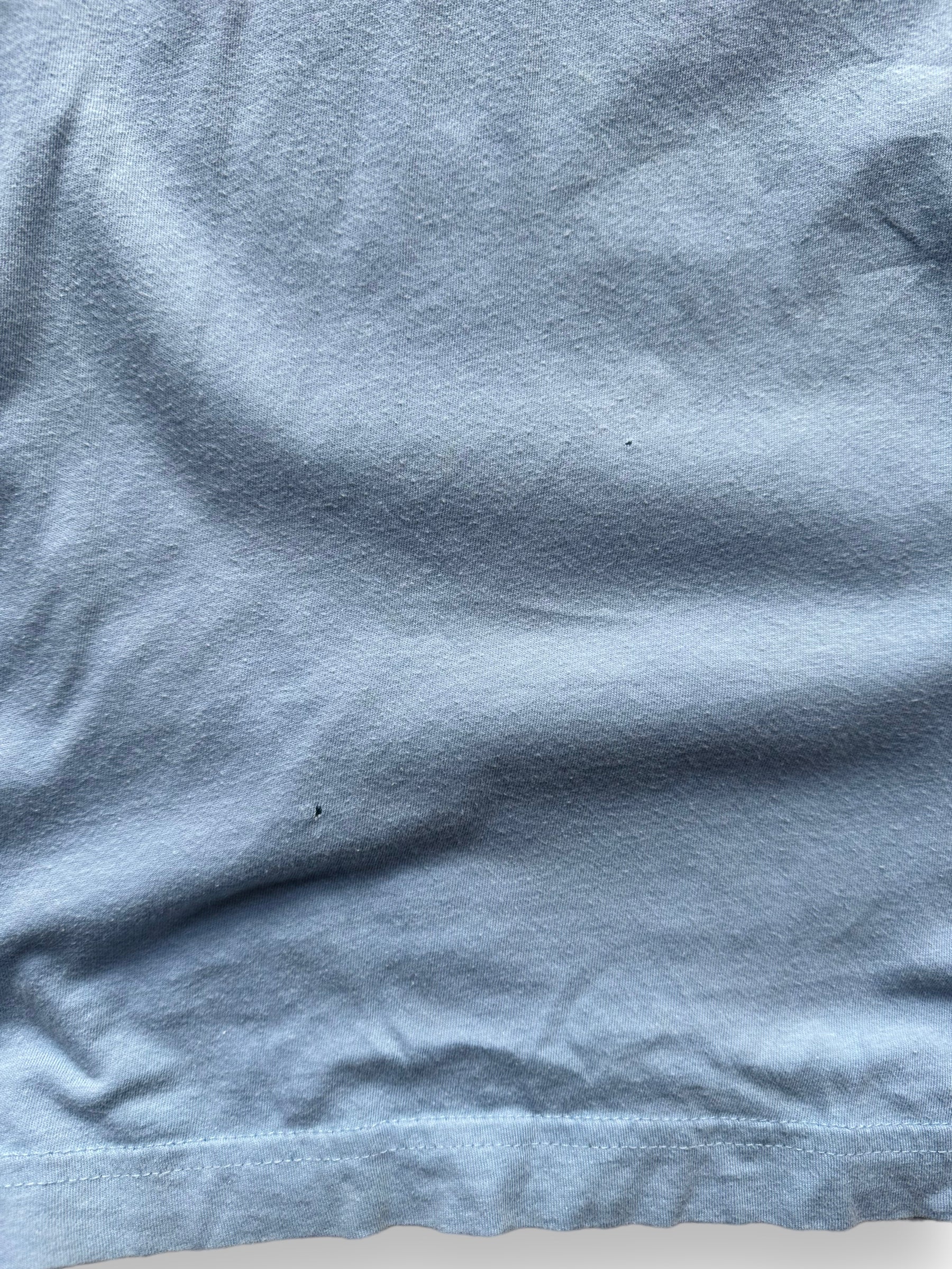 Small pinholes on front of Light Blue Filson Eagle Graphic Tee SZ XS |  Barn Owl Vintage Goods | Vintage Filson Workwear Seattle