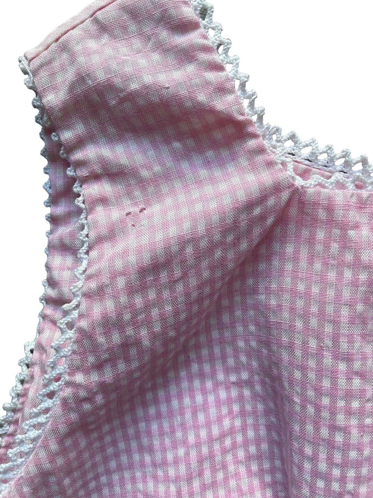 Pin holes 1960s Gingham Cropped Top S