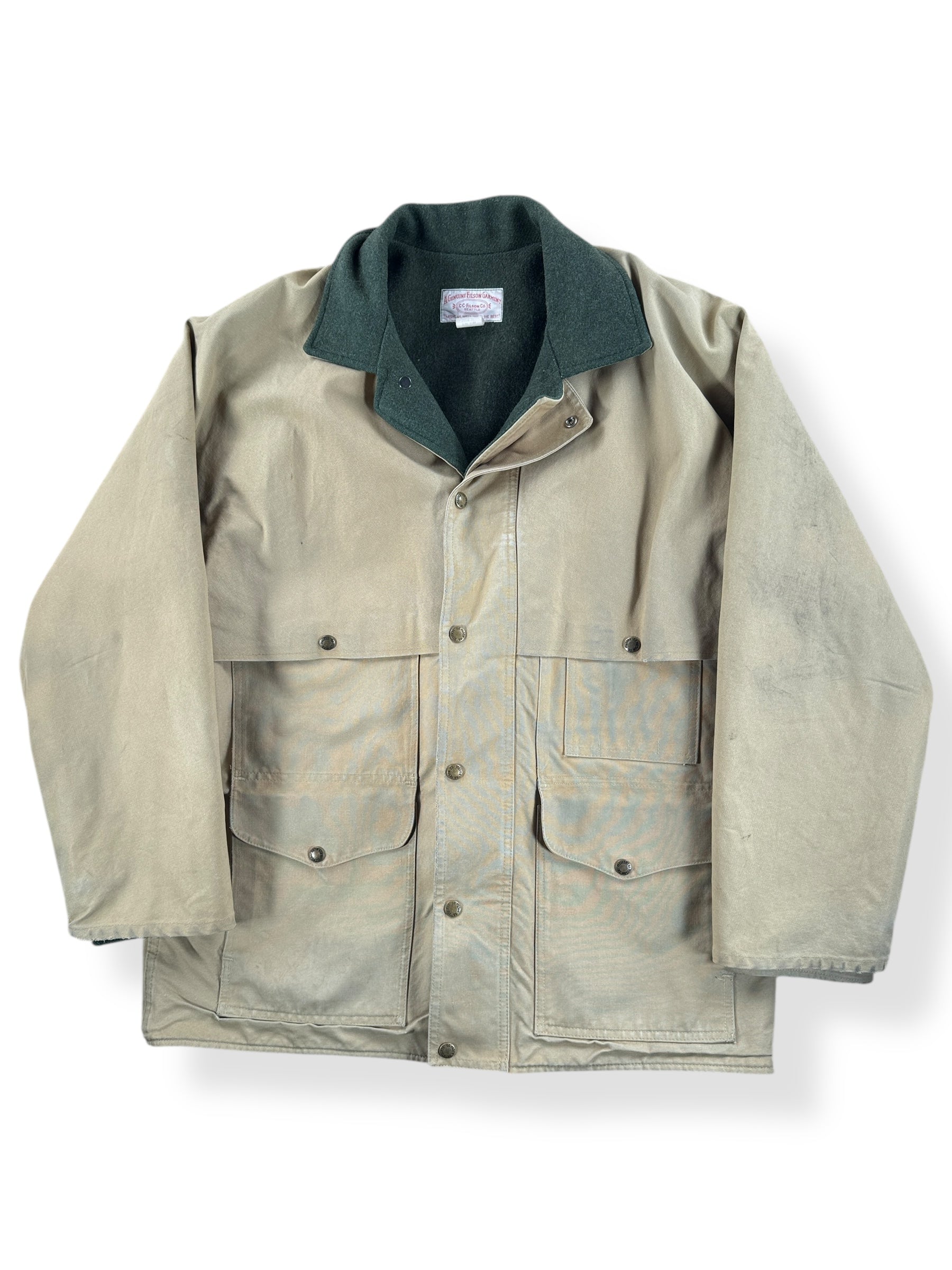 Front of Vintage Filson Dry Tin Jacket SZ 44
