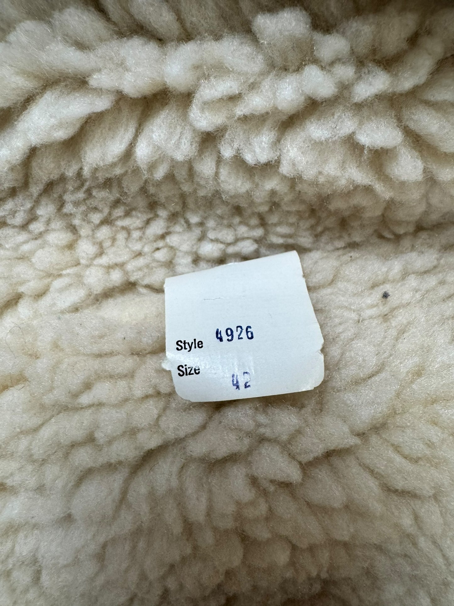 Tag 1970s Grais Suede Shearling Coat L