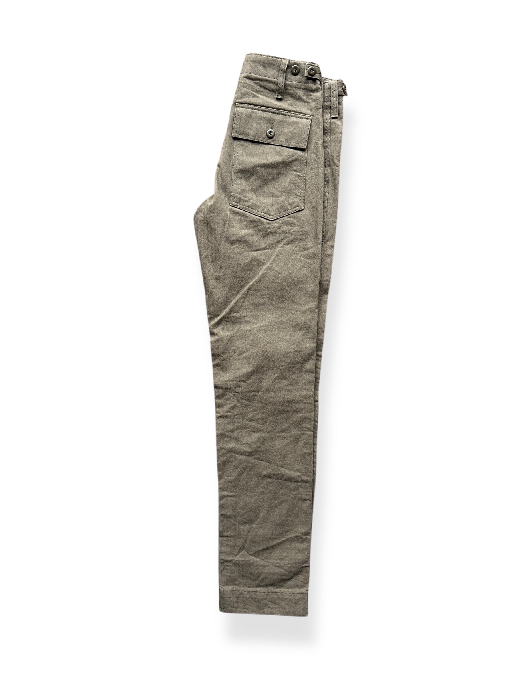Unfolded Modern Filson Olive HBT Trousers W28