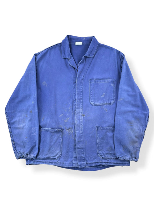 Front of Vintage Worked In French Chore Coat SZ L