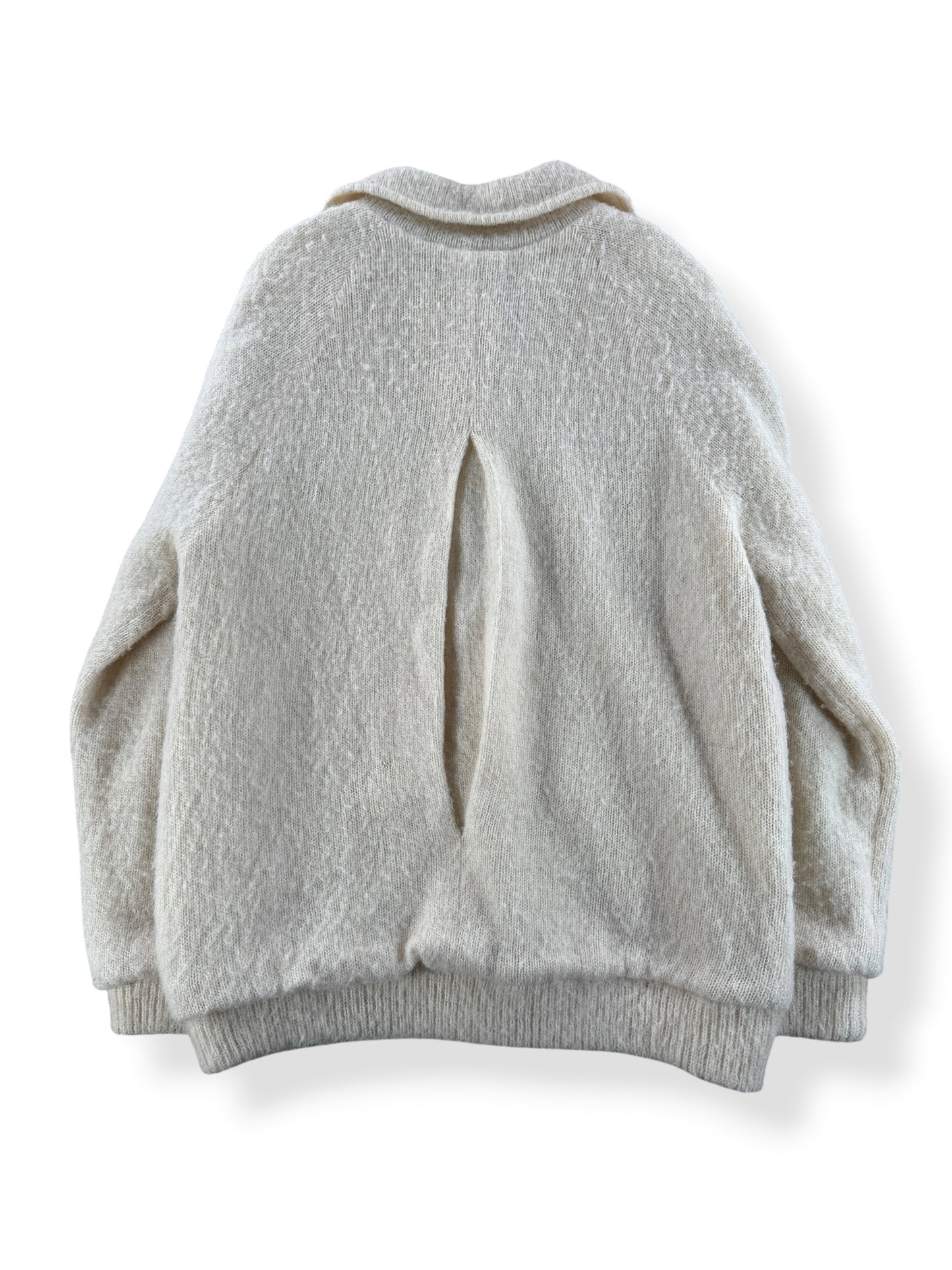 Back of Vintage Icelandic Wool Zip Up Sweater SZ M