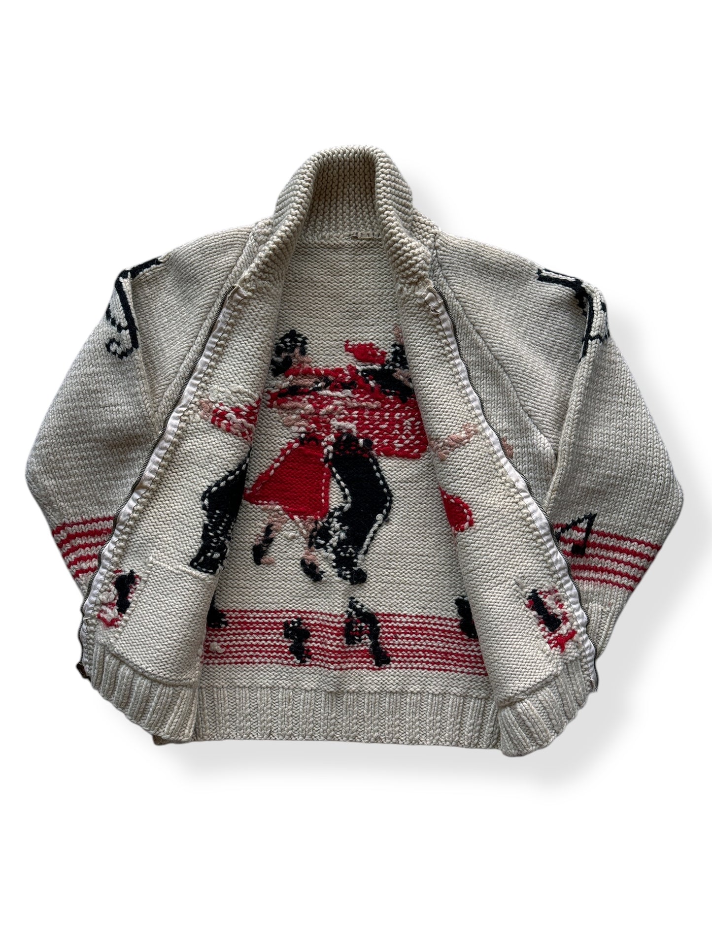 Inside of Vintage Mary Maxim Hoedown Cowichan SZ M