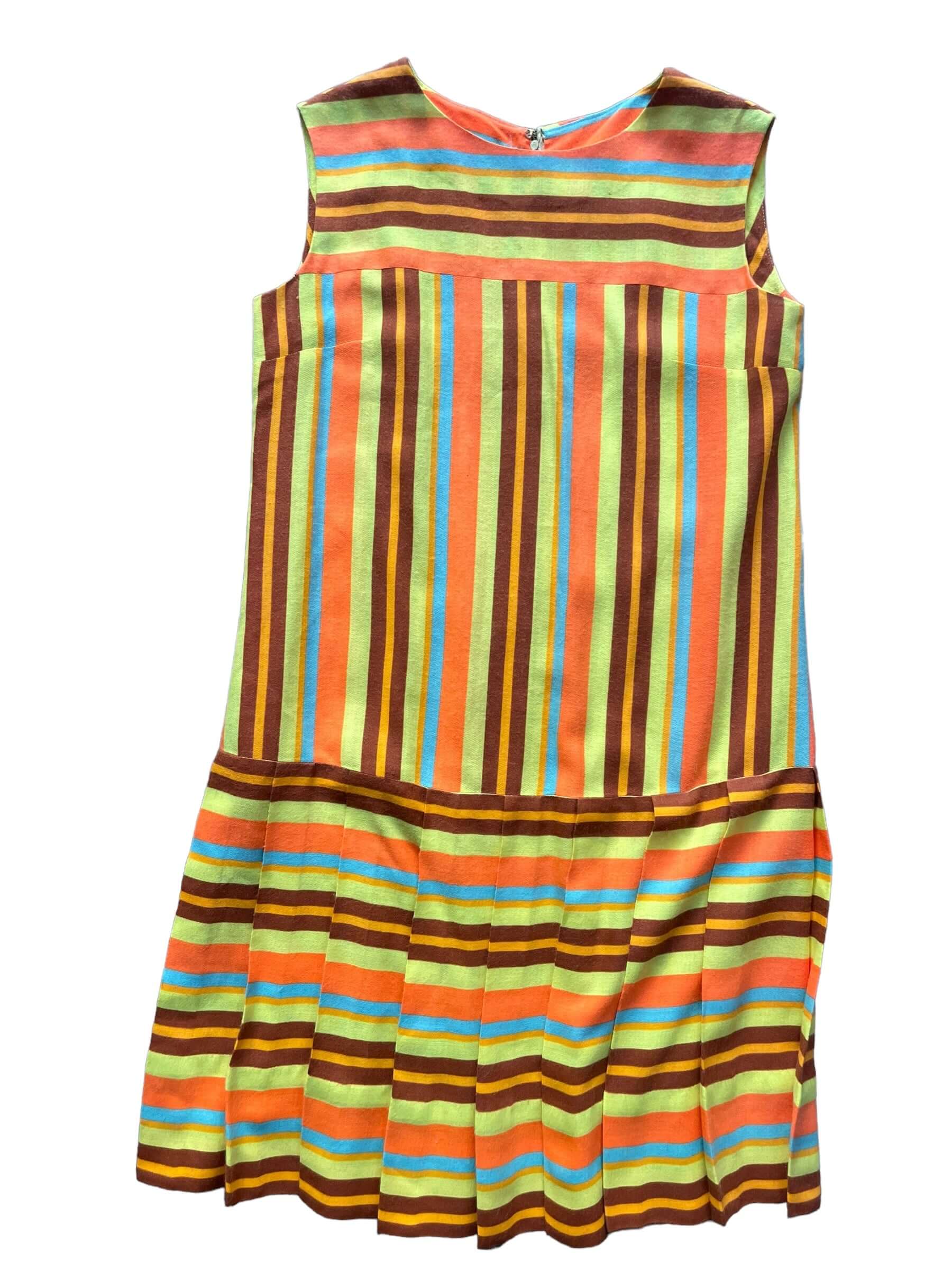 Vintage 1960s Mod Striped Pleated Mini SZ L | Seattle True Vintage Vintage 1960s Mod Striped Pleated Mini SZ L | Seattle True Vintage