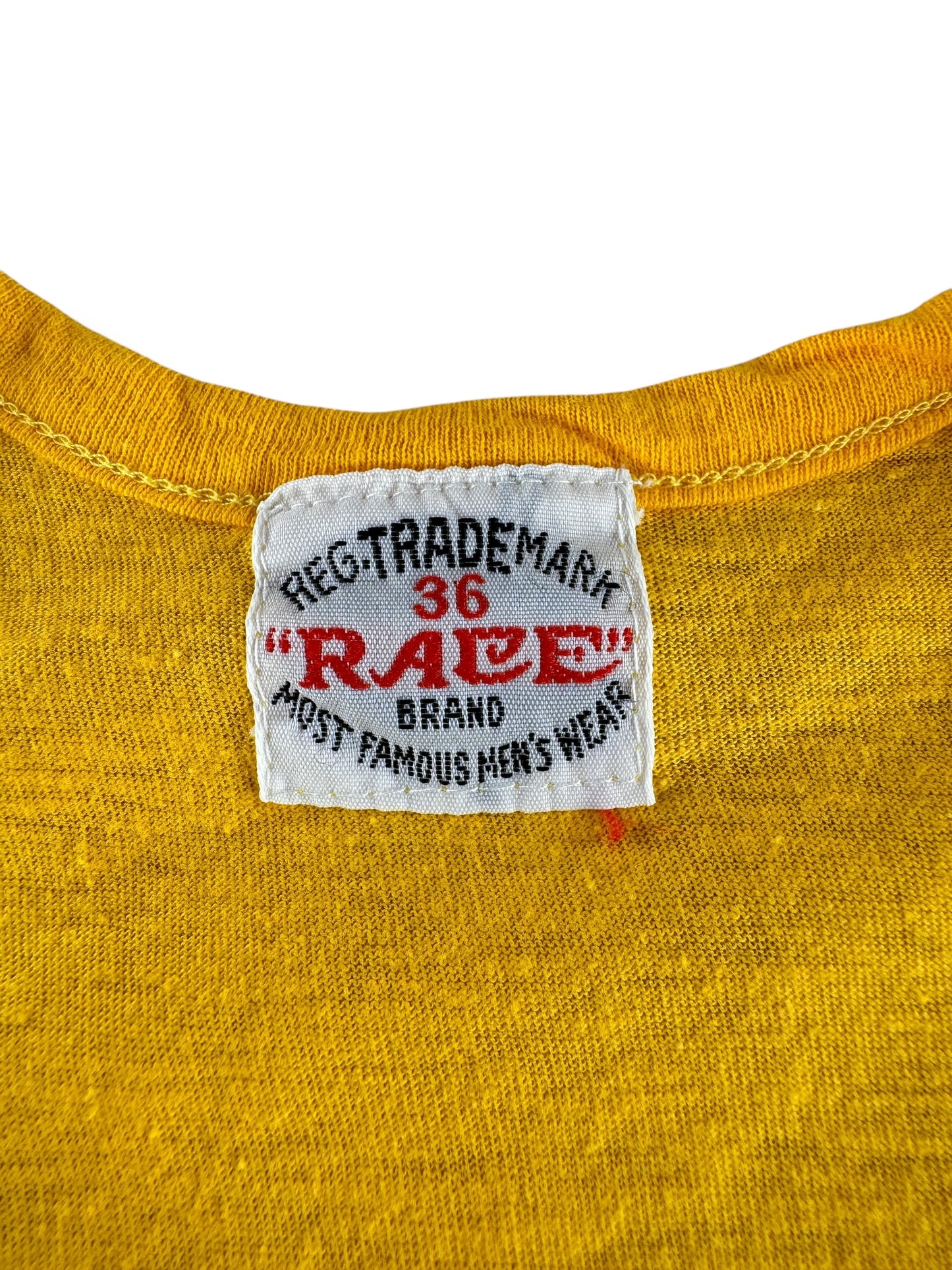 Tag on Vintage Men's Yellow Henley SZ XS