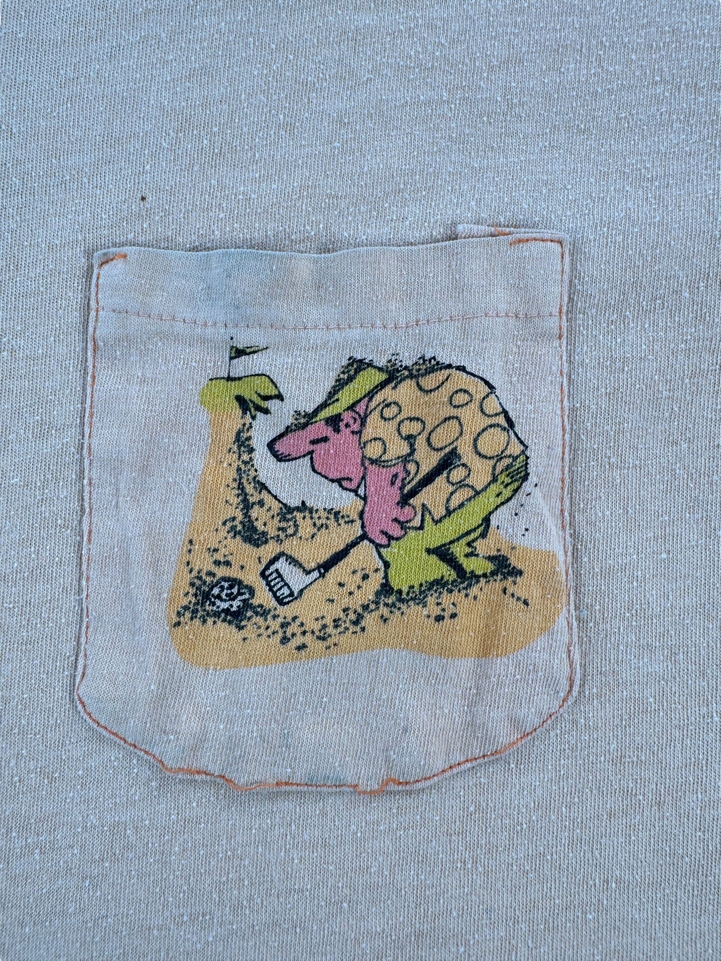 Pocket of Vintage Golf Pocket Tee SZ M