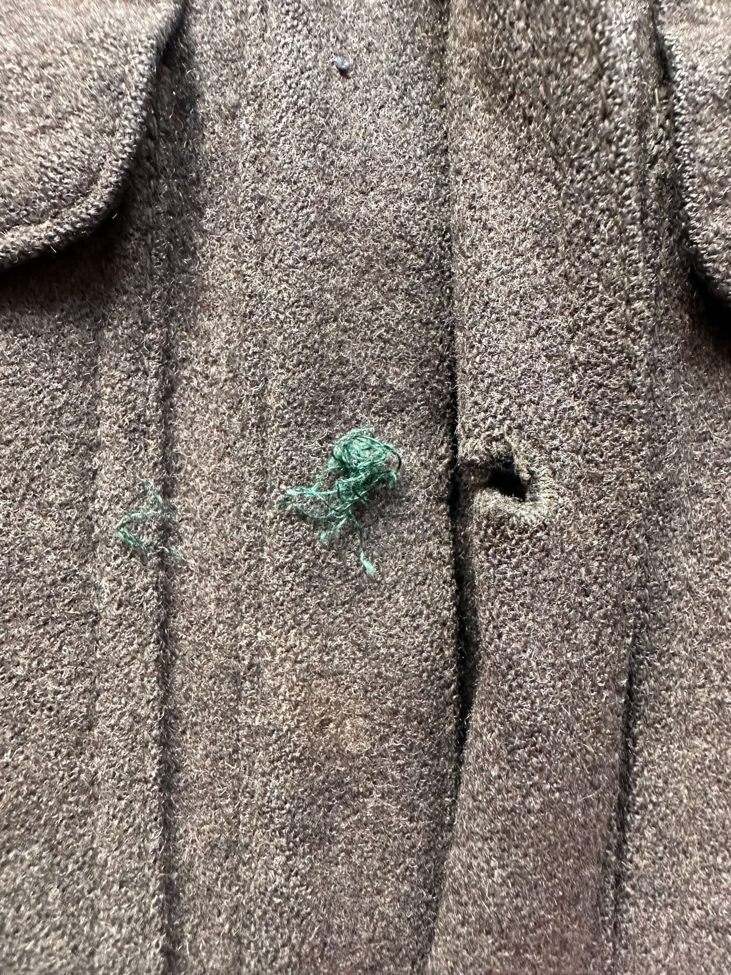 missing button on Vintage Union Made Forsett Filson Mackinaw Cruiser SZ 36